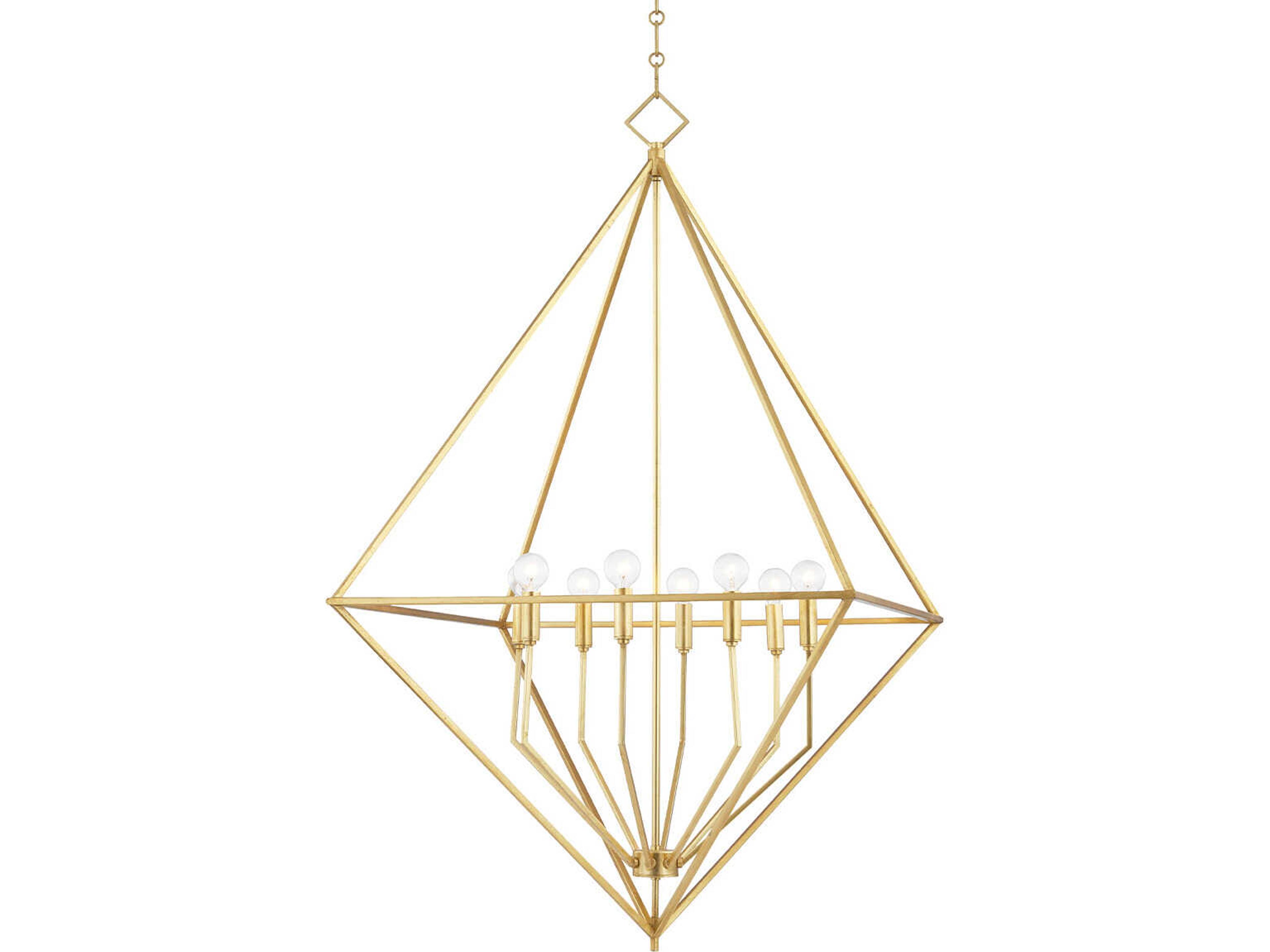 Haines 6-Light Gold Leaf LED Lantern Pendant