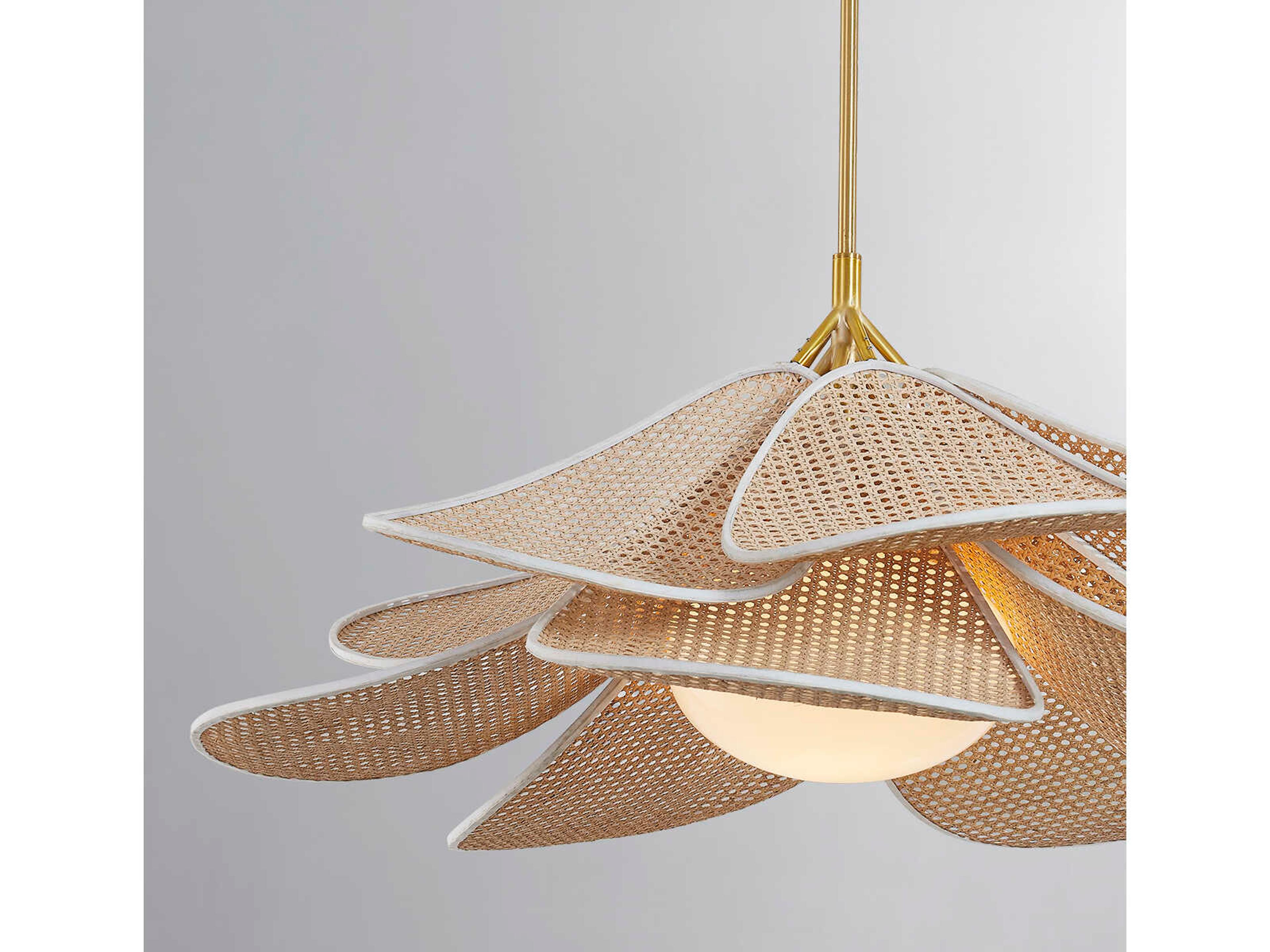 Hudson Valley Florina 1-Light Aged Brass Brown Pendant