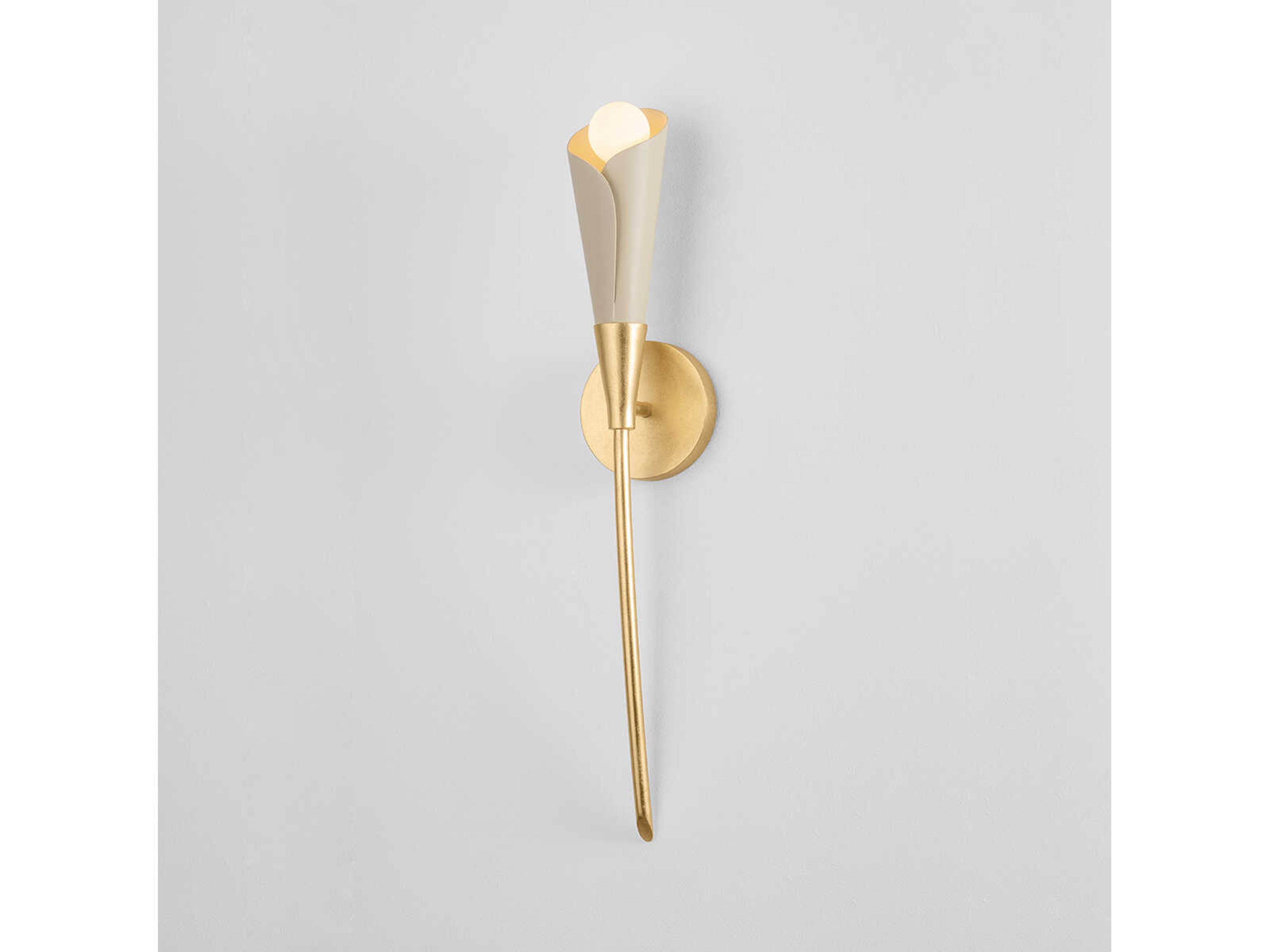 Hudson Valley Montrose 1-Light Vintage Gold Leaf Soft Sand Wall Sconce