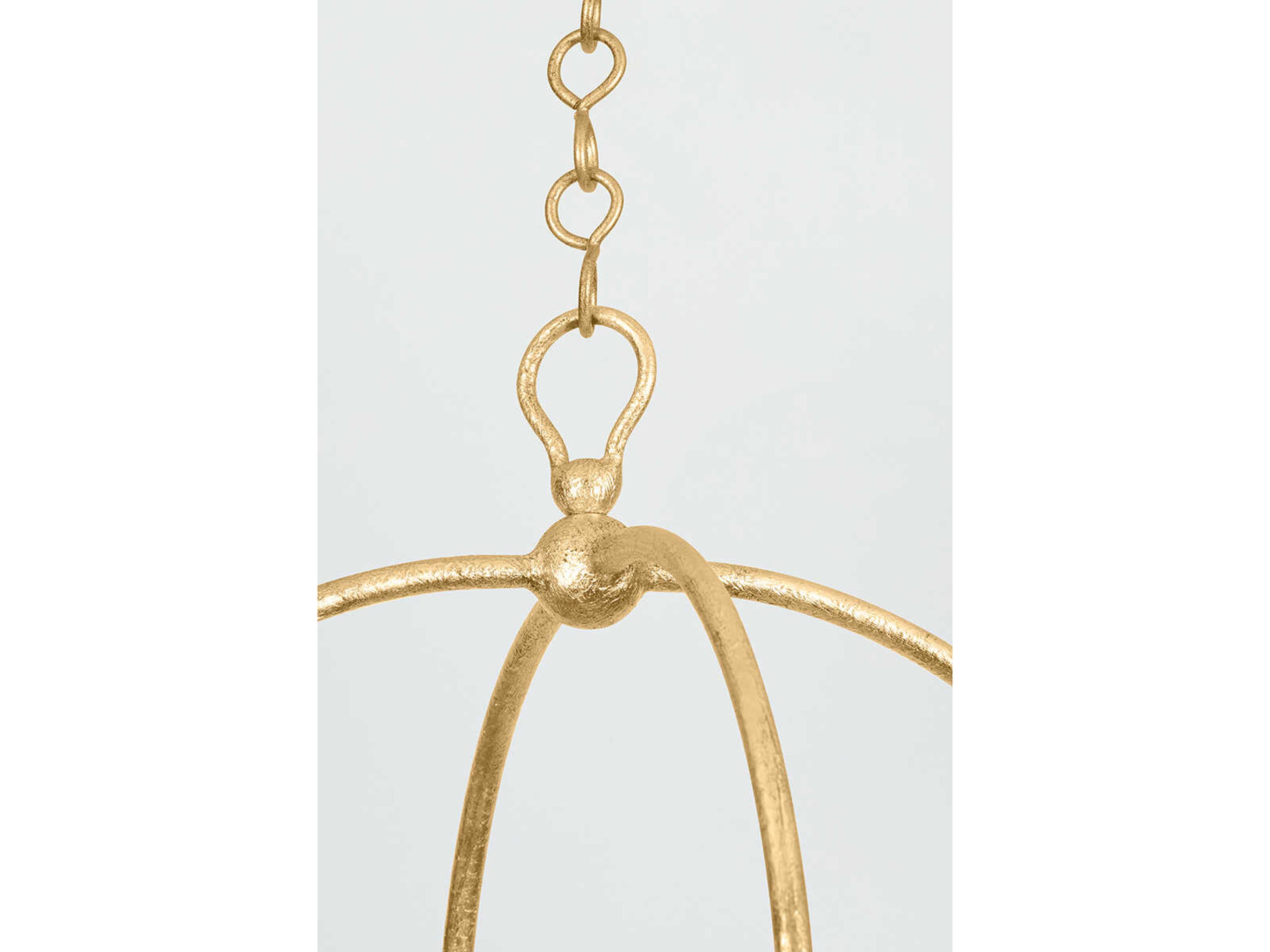 Hudson Valley Baltic 3-Light Vintage Gold Leaf Pendant