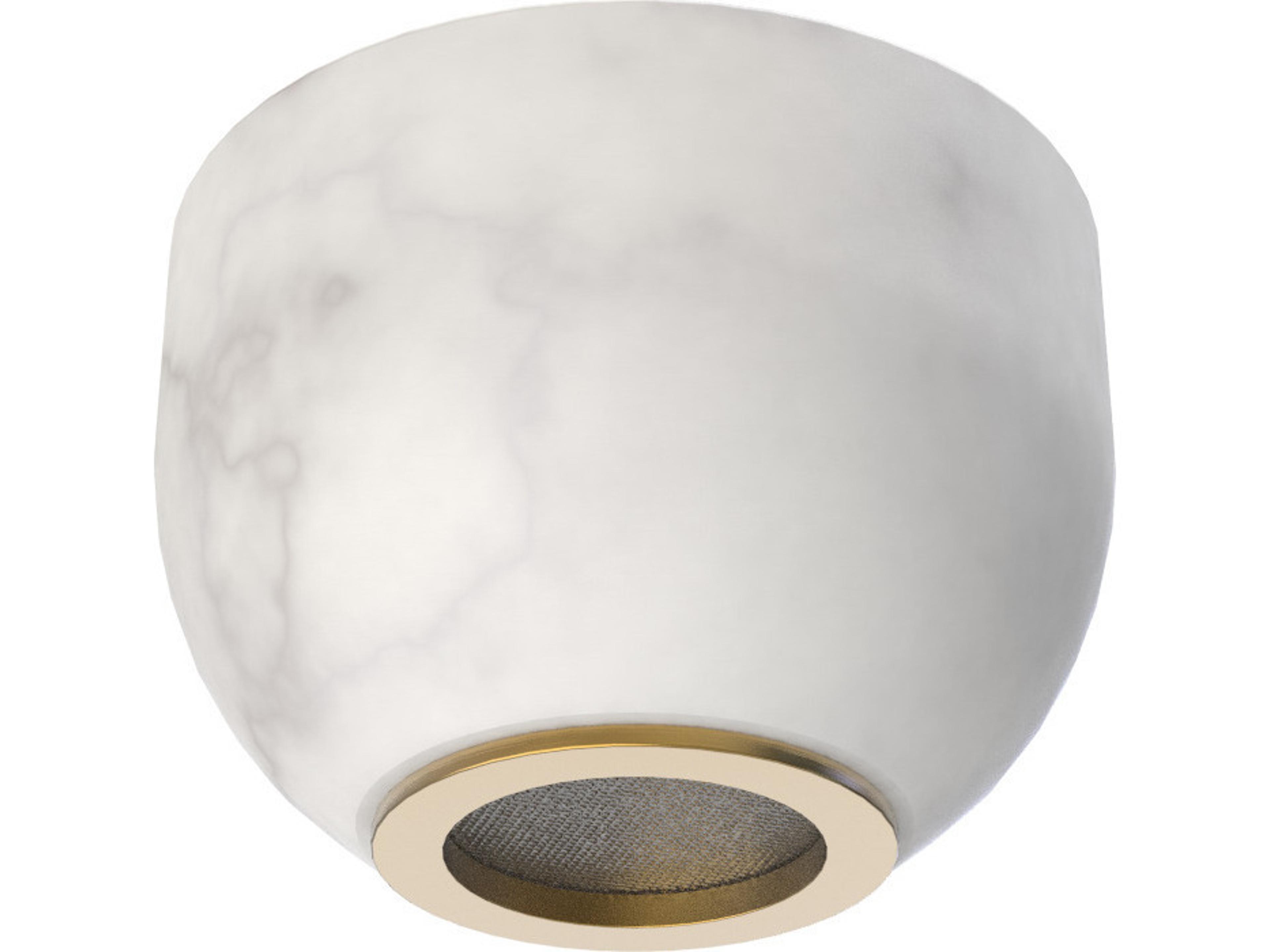 Bains Corner 1-Light Aged Brass Round Flush Mount