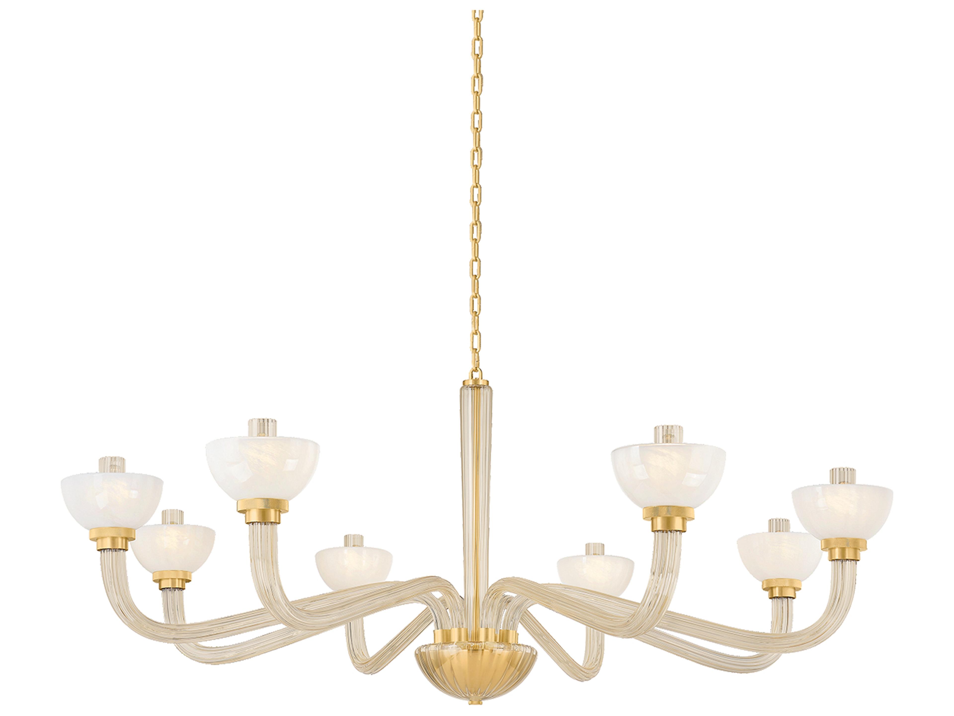 St. Lawrence 8-Light Aged Brass Chandelier