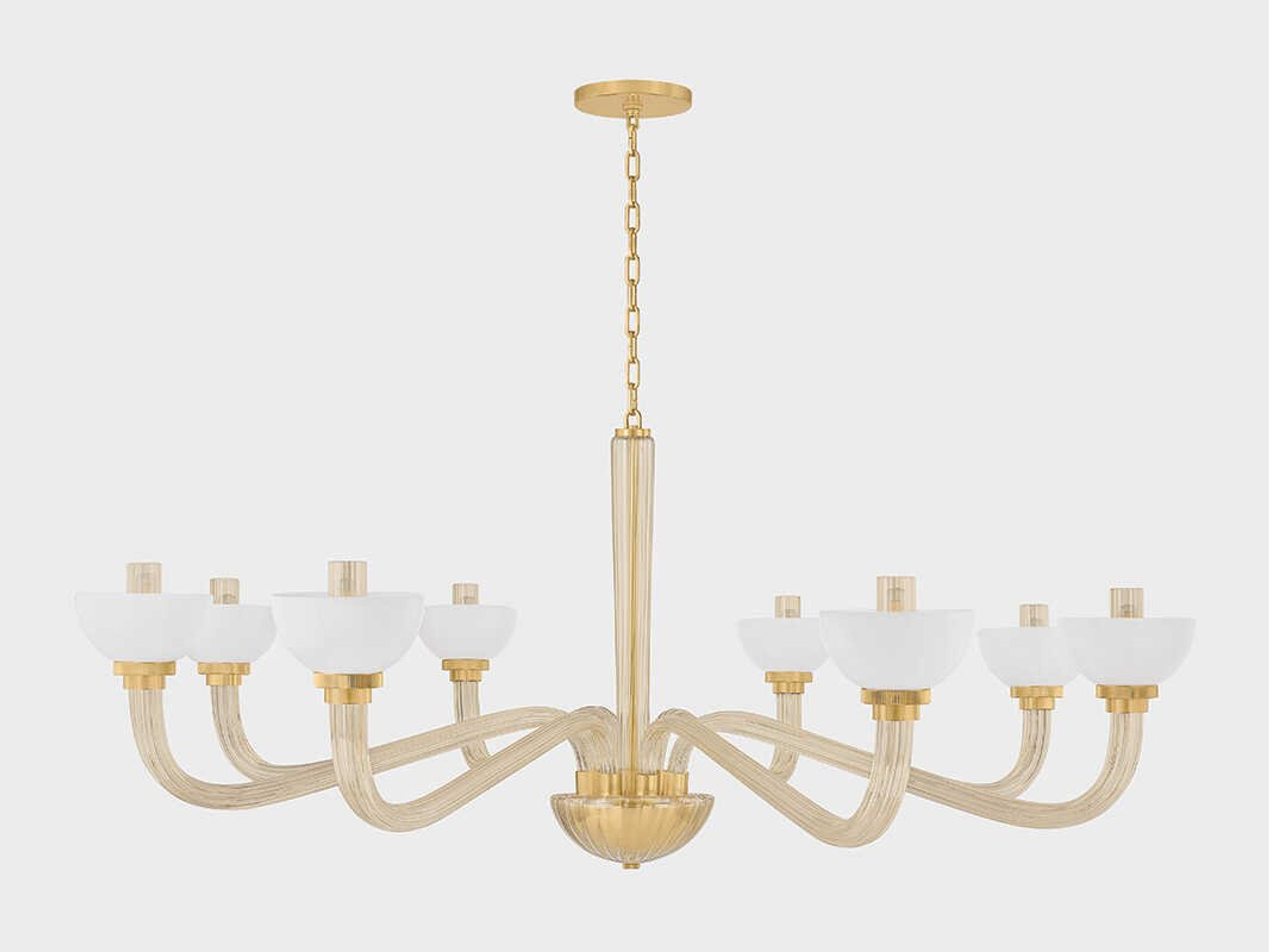 Hudson Valley St. Lawrence 8-Light Aged Brass Chandelier