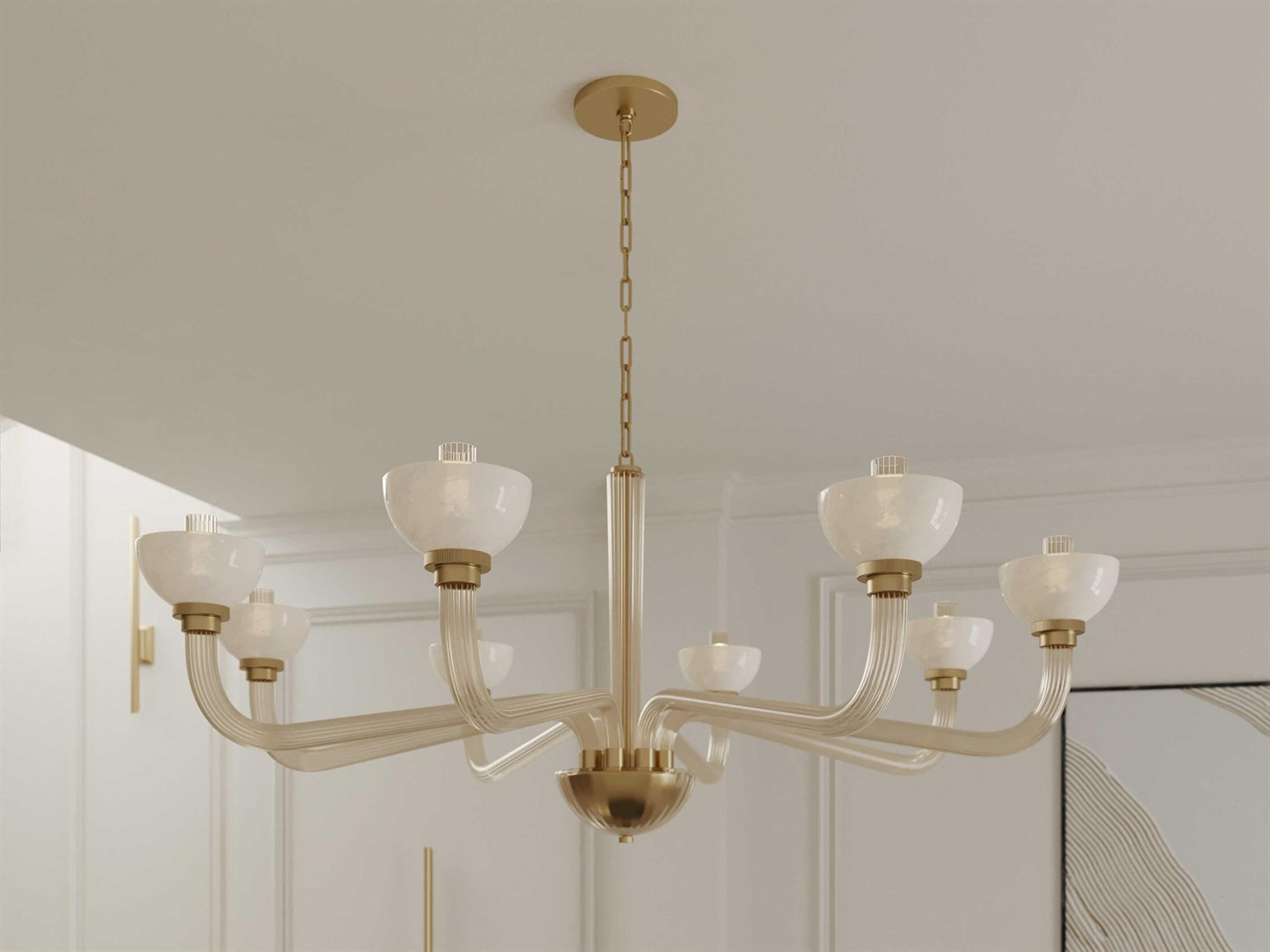 Hudson Valley St. Lawrence 8-Light Aged Brass Chandelier