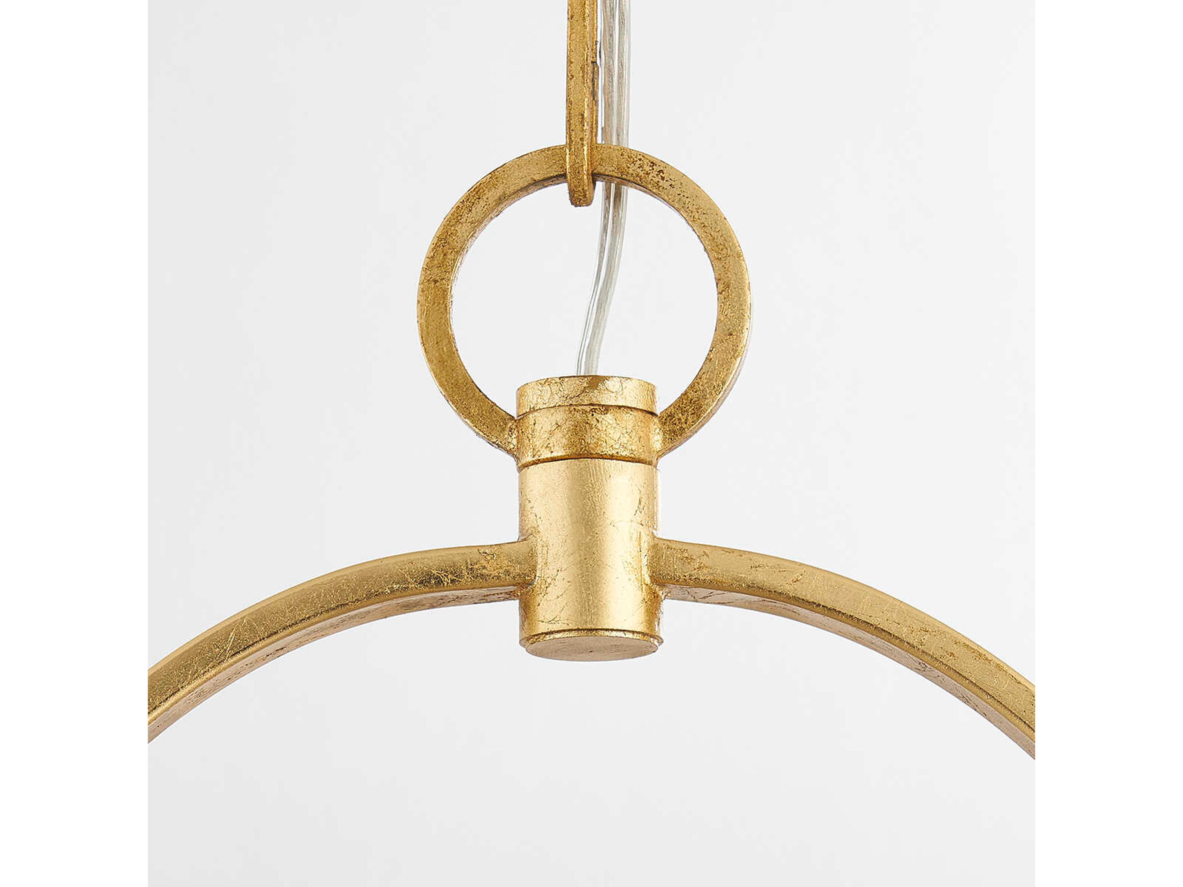 Hudson Valley Malloy 3-Light Vintage Gold Leaf Glass Globe Mini Pendant