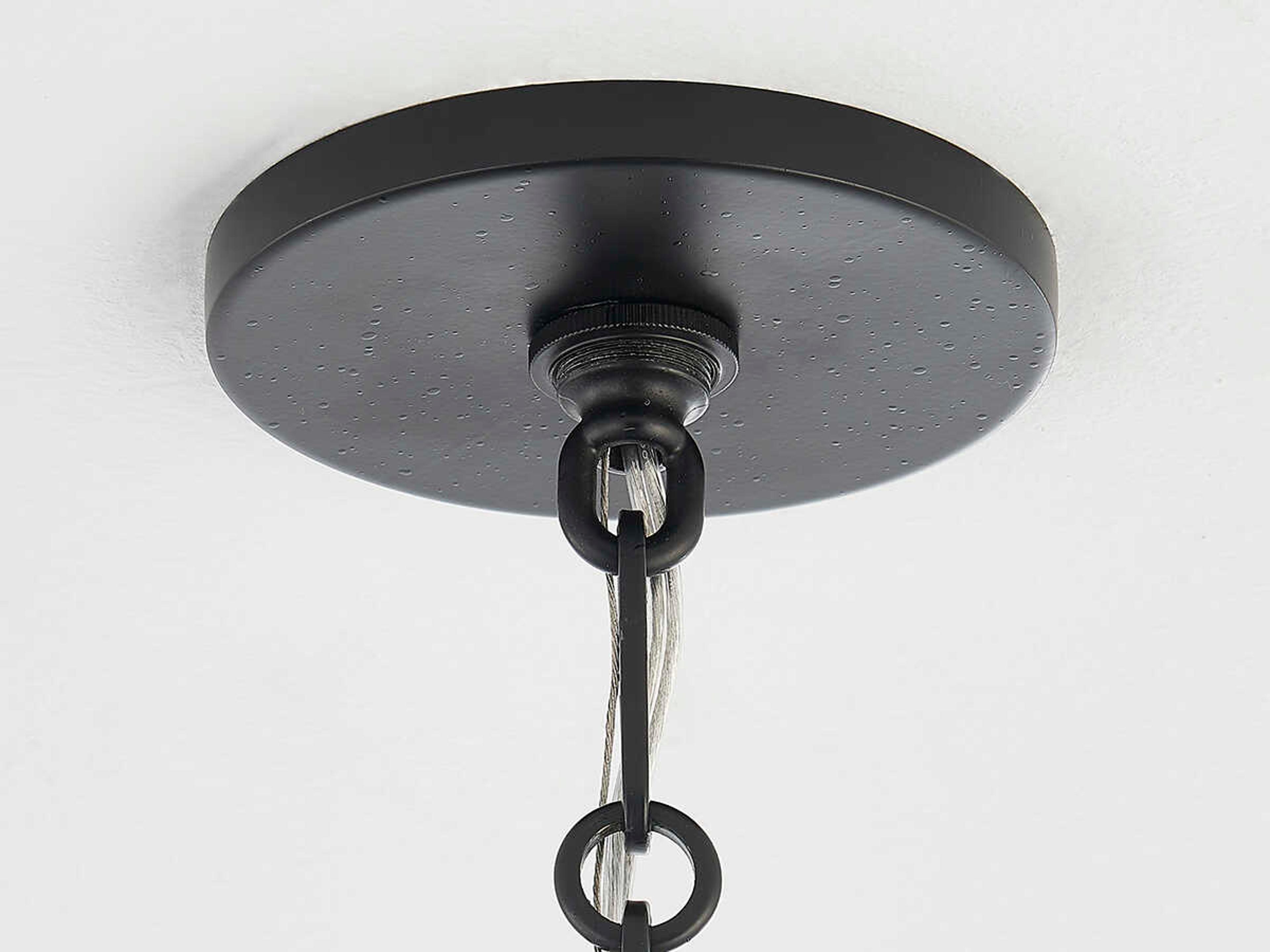 Hudson Valley Malloy 4-Light Aged Iron Black Glass Globe Pendant