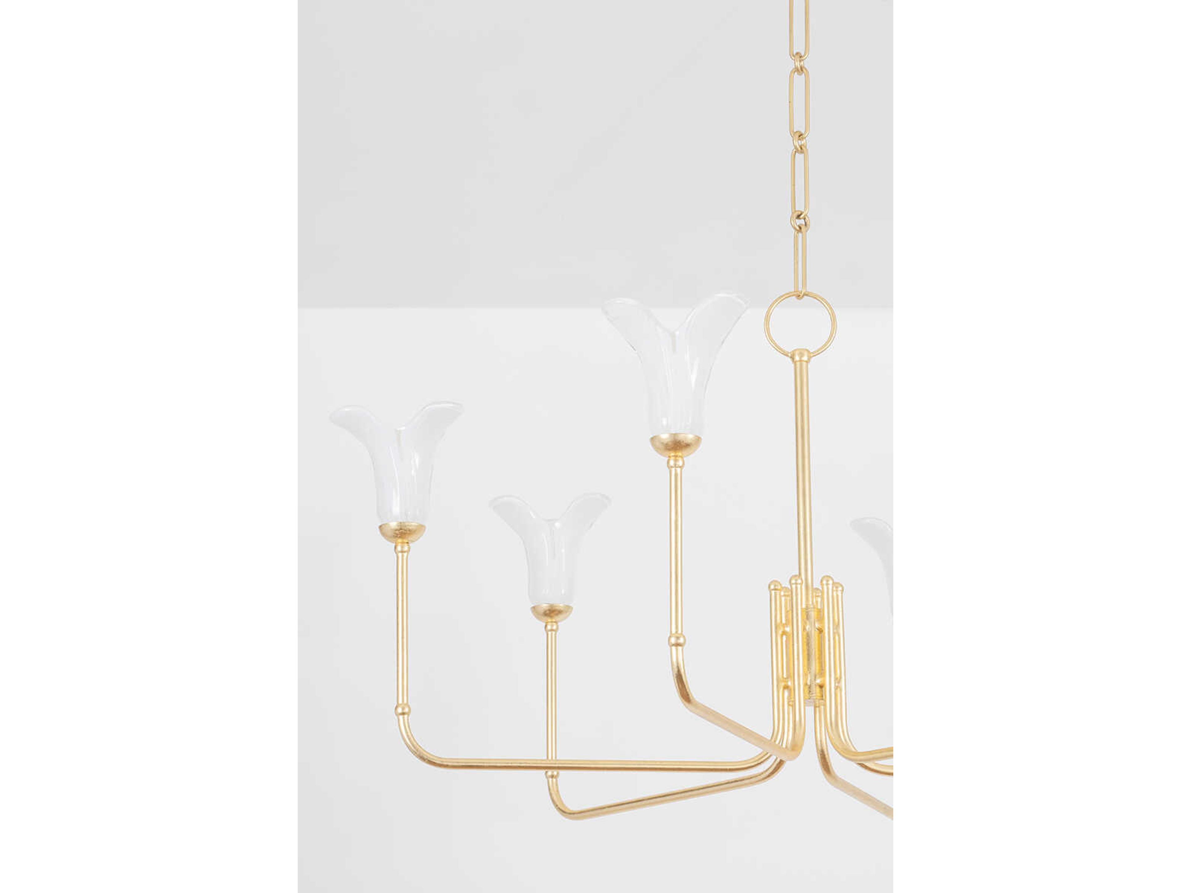 Hudson Valley Montclair 6-Light Vintage Gold Leaf Chandelier