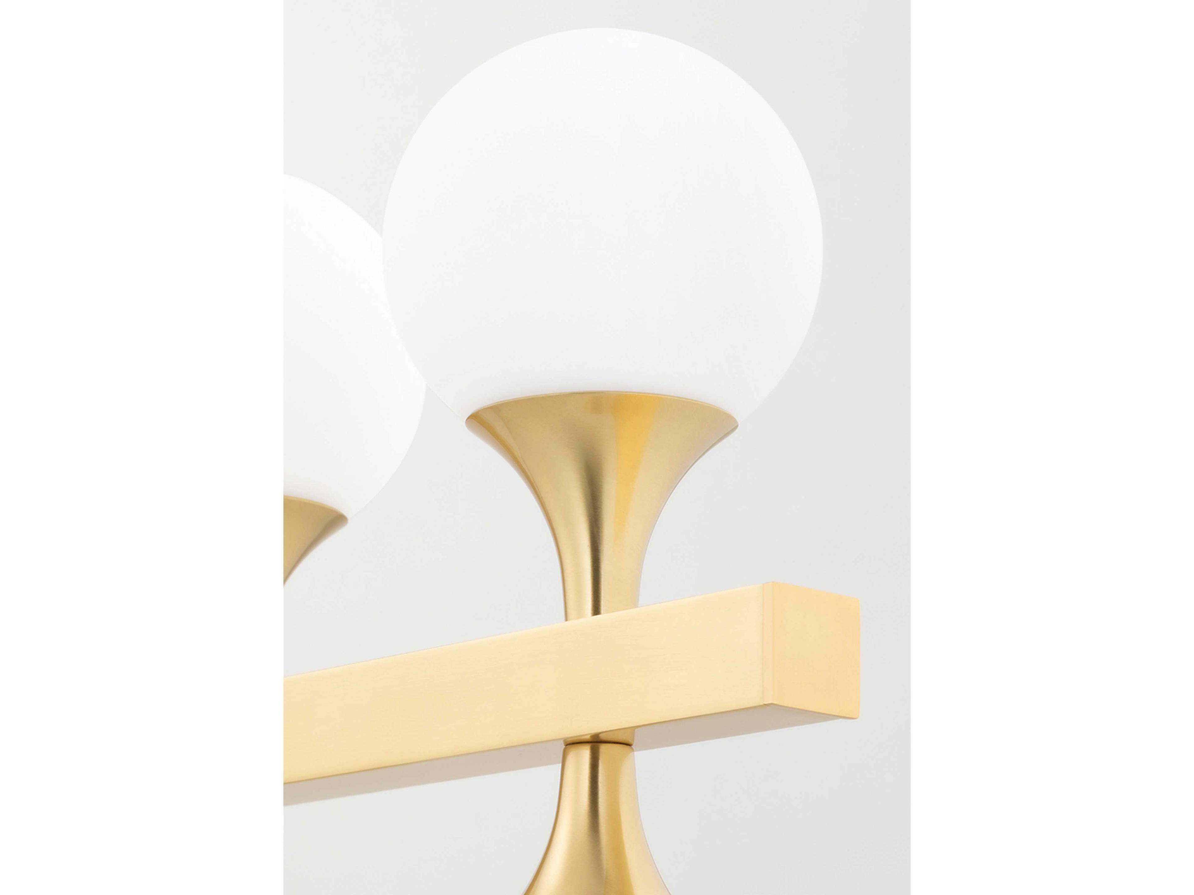 Hudson Valley Astoria 16-Light Aged Brass LED Globe Linear Island Pendant