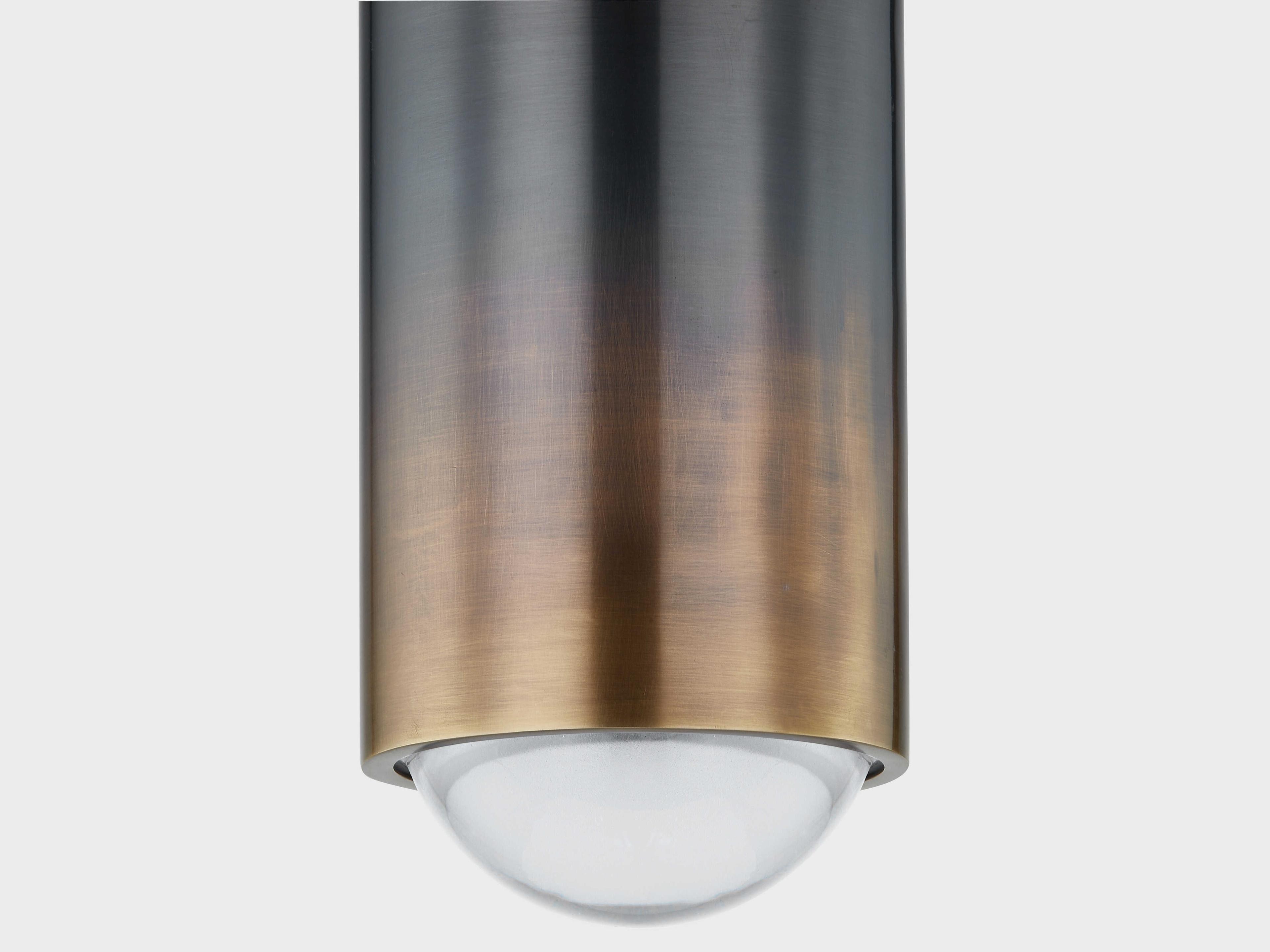 Hudson Valley Whately 1-Light Gradient Brass Cylinder Flush Mount
