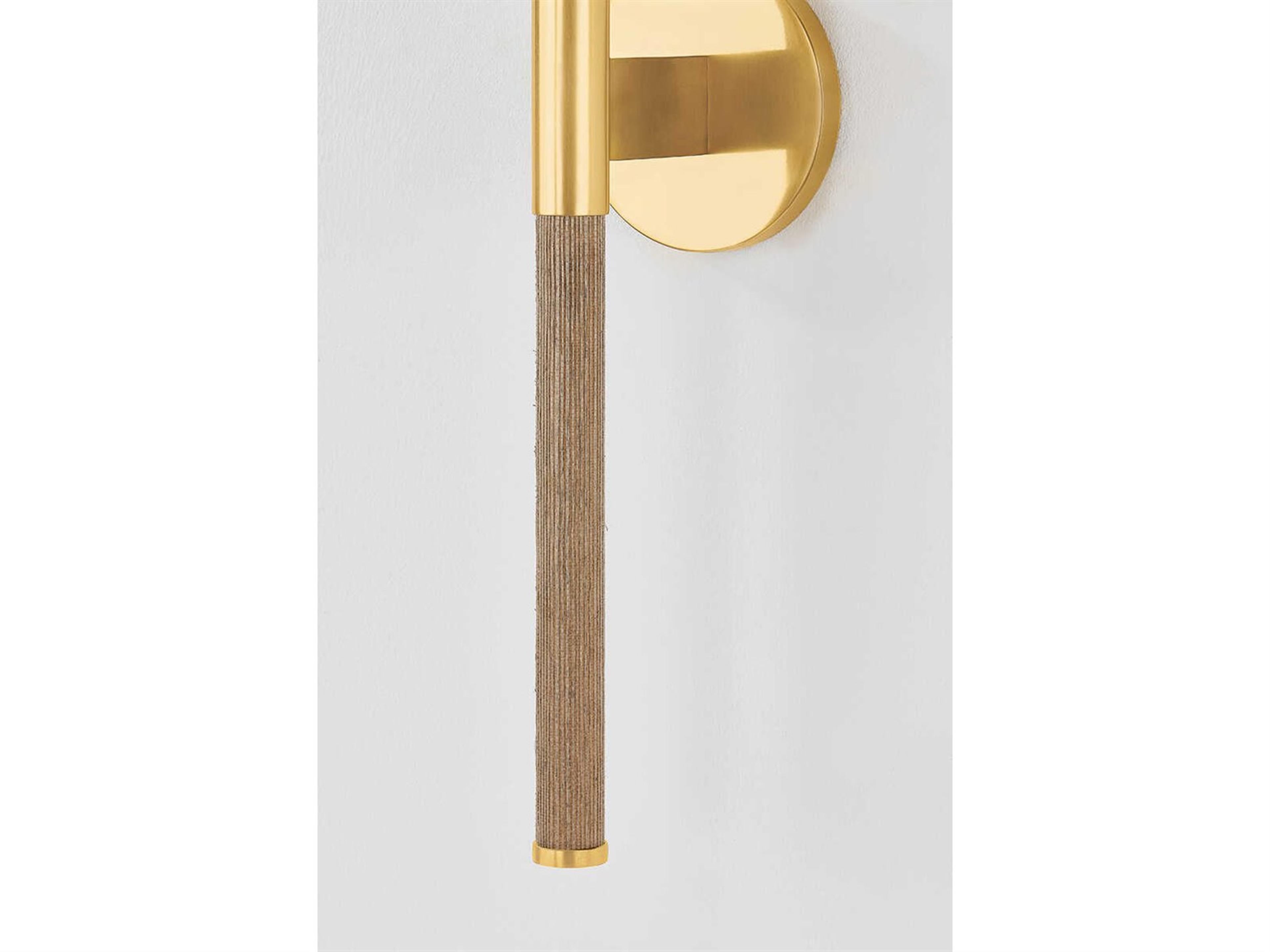 Hudson Valley Lindenwood 1-Light Aged Brass Wall Sconce