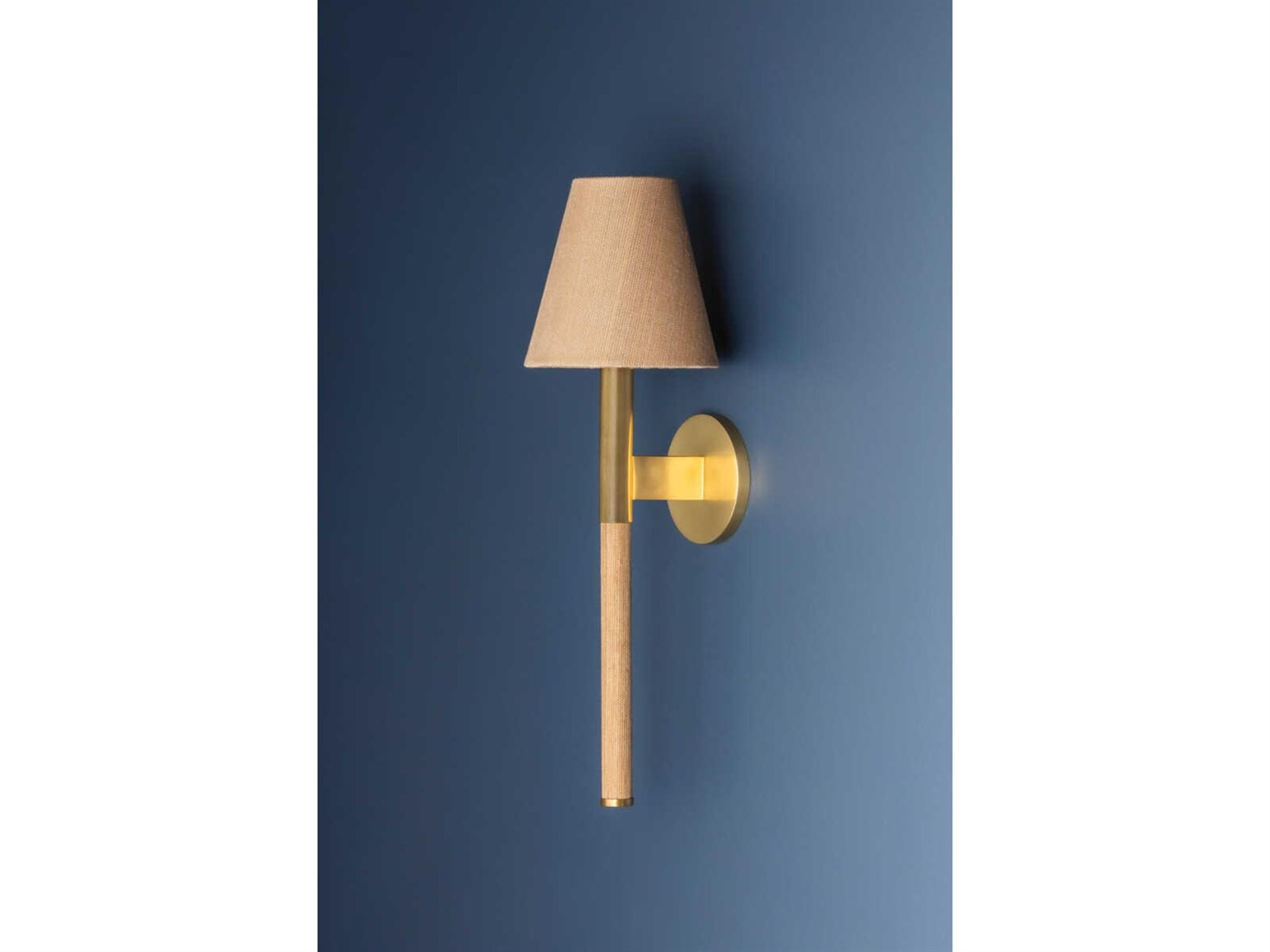 Hudson Valley Lindenwood 1-Light Aged Brass Wall Sconce