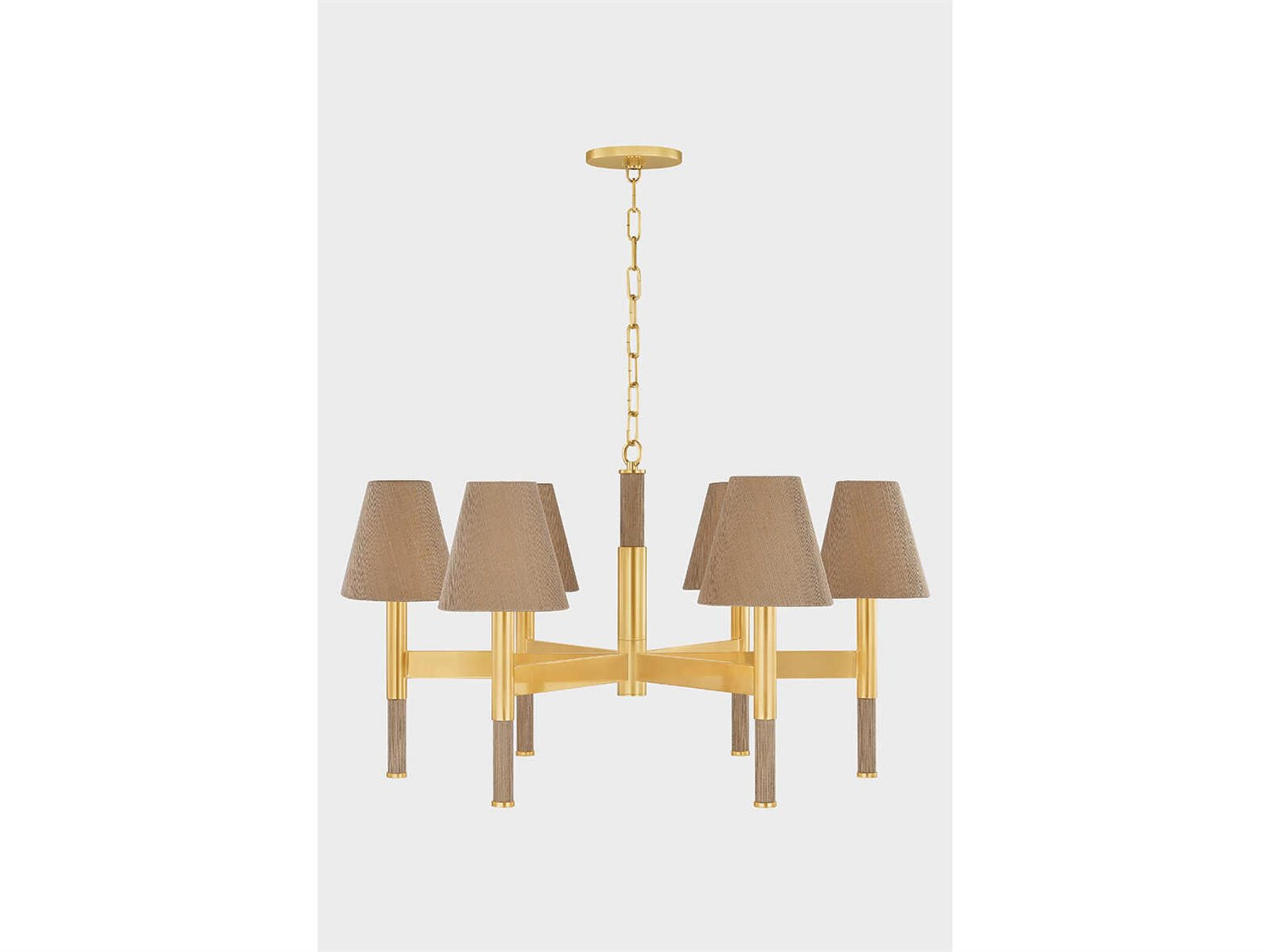Hudson Valley Lindenwood 6-Light Aged Brass Chandelier