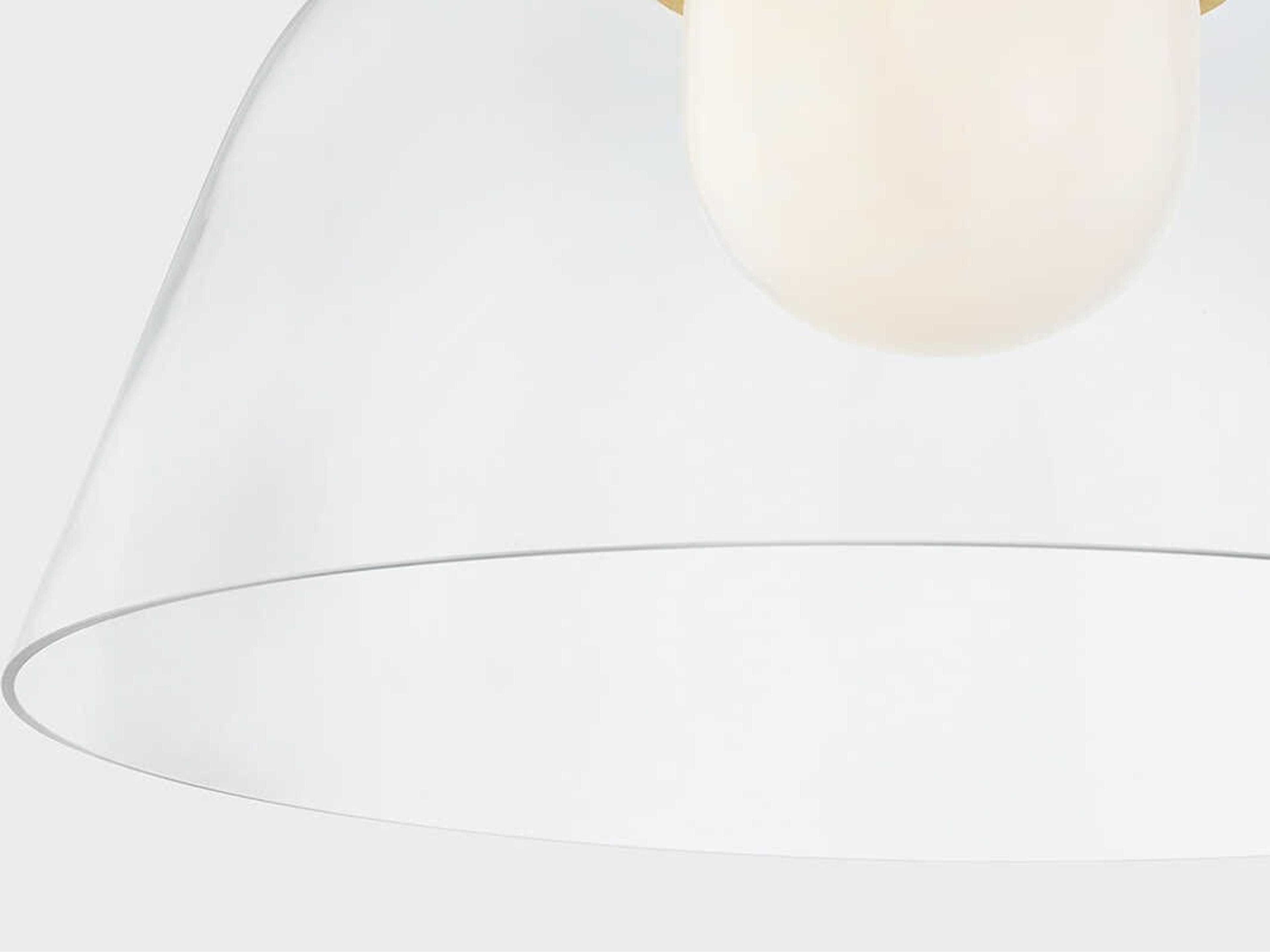 Hudson Valley Lakeside 1-Light Aged Brass Bowl Flush Mount