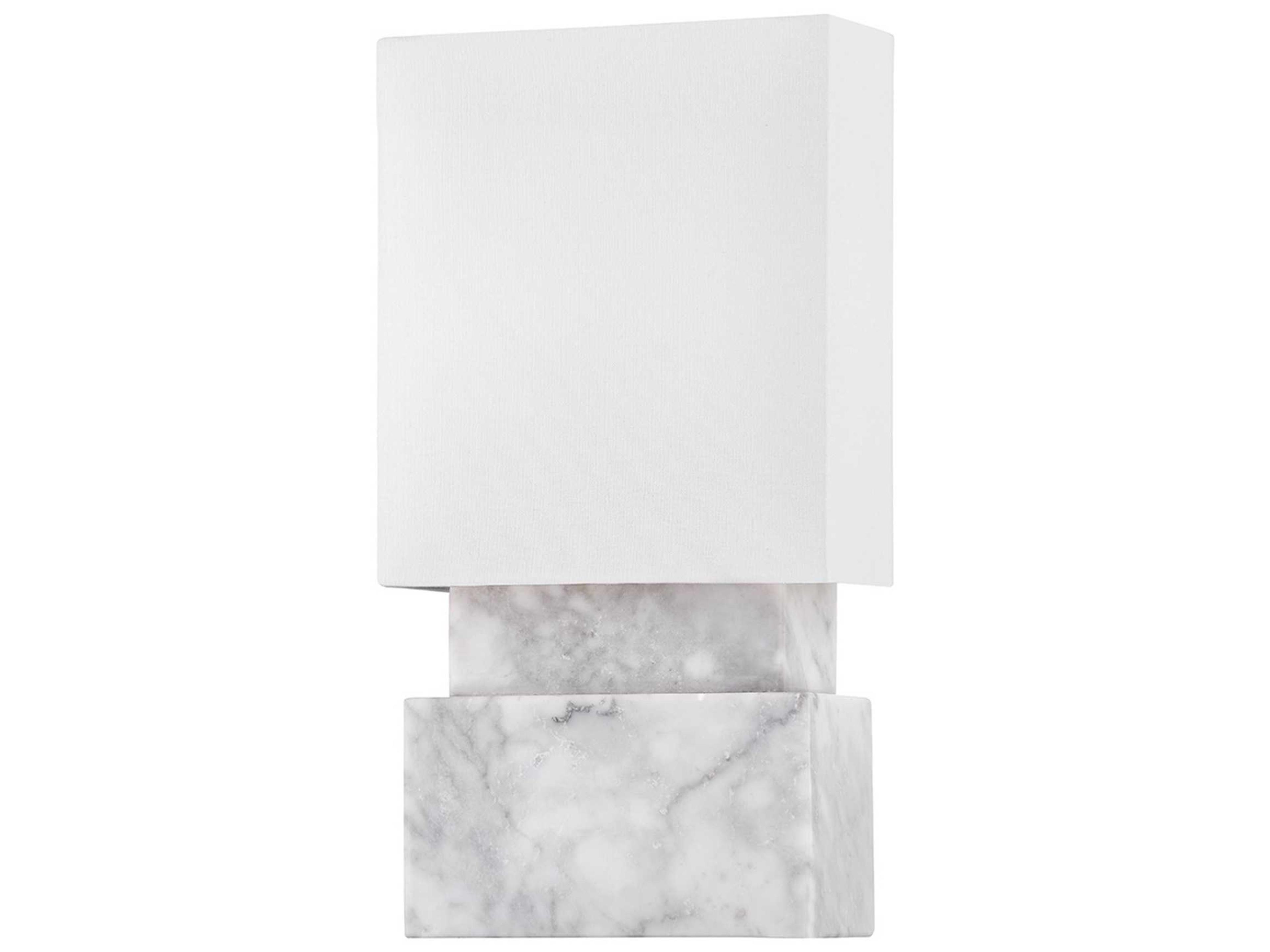 Haight 2-Light White Marble LED Wall Sconce