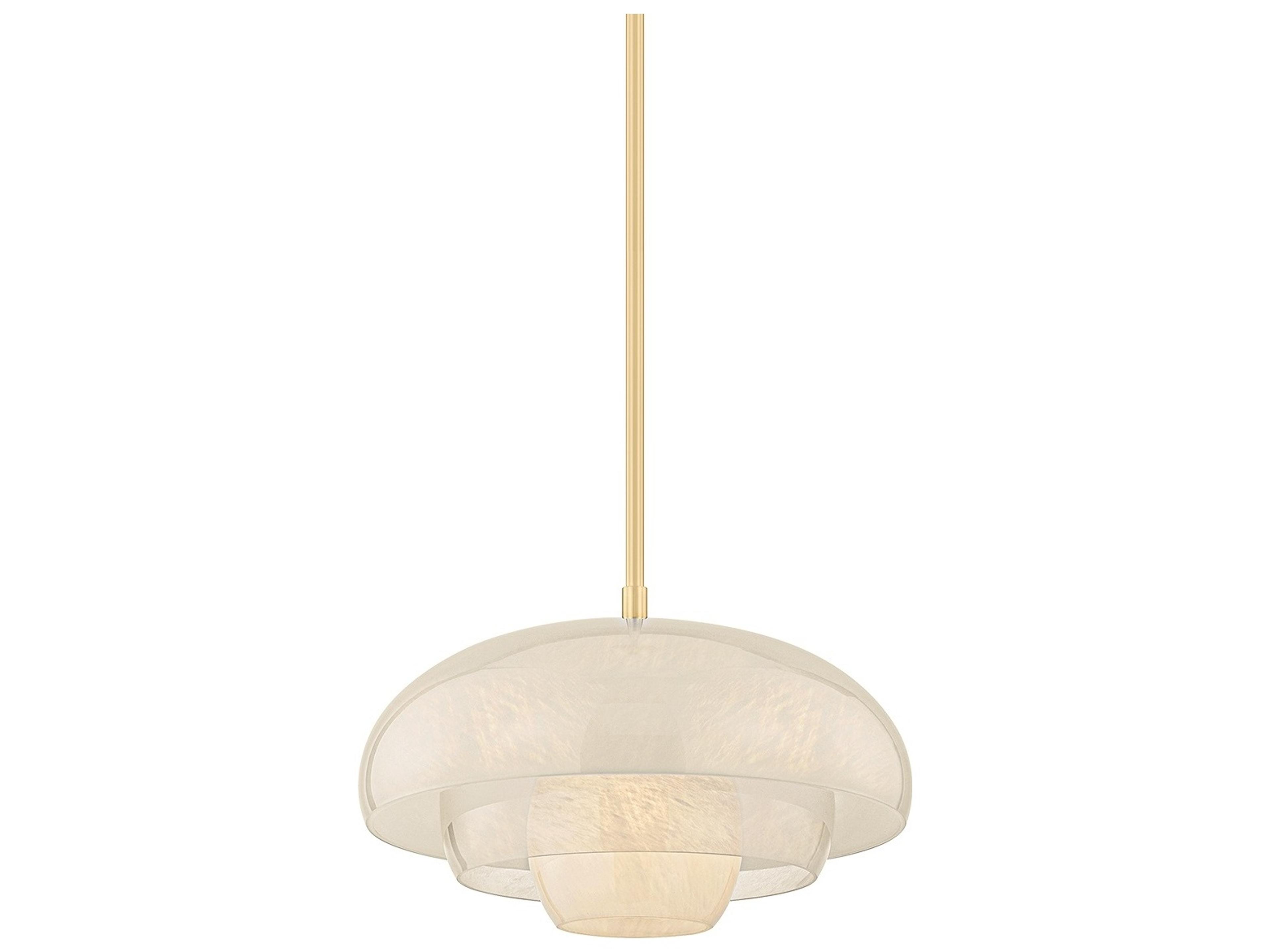 Auburndale 1-Light Aged Brass Tiered Pendant