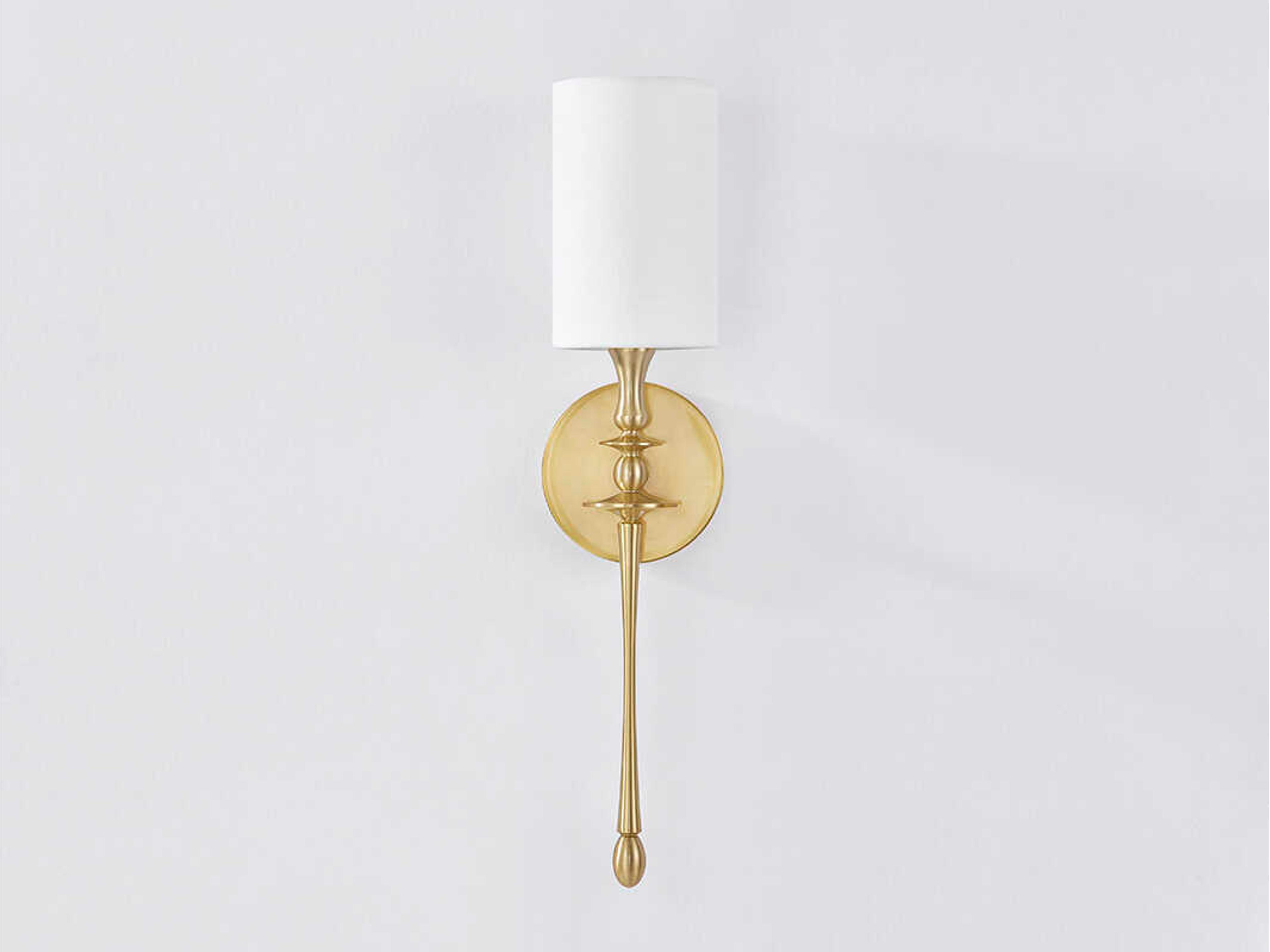 Hudson Valley Guilford 1-Light Aged Brass Wall Sconce