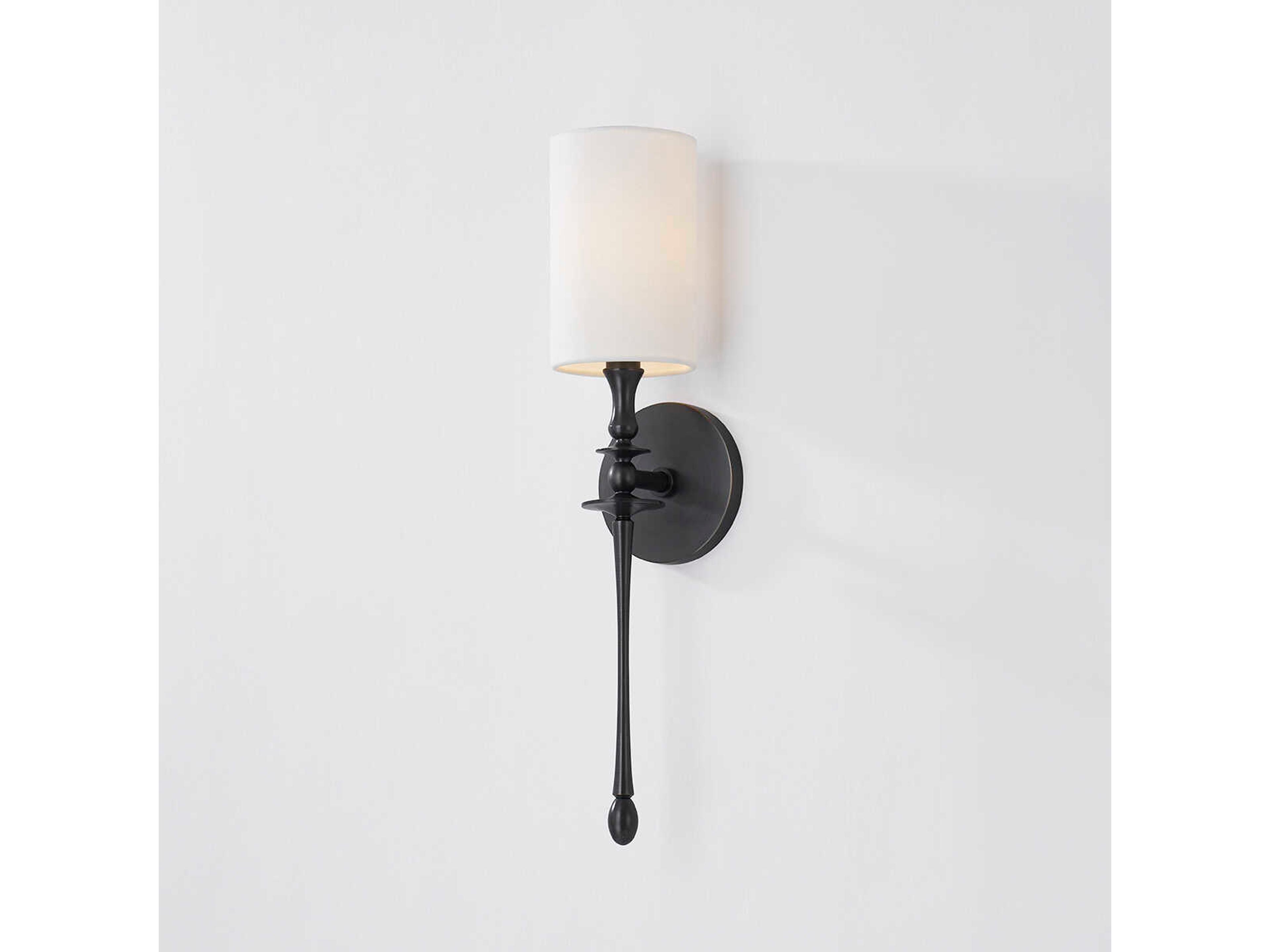 Hudson Valley Guilford 1-Light Distressed Bronze Black Wall Sconce