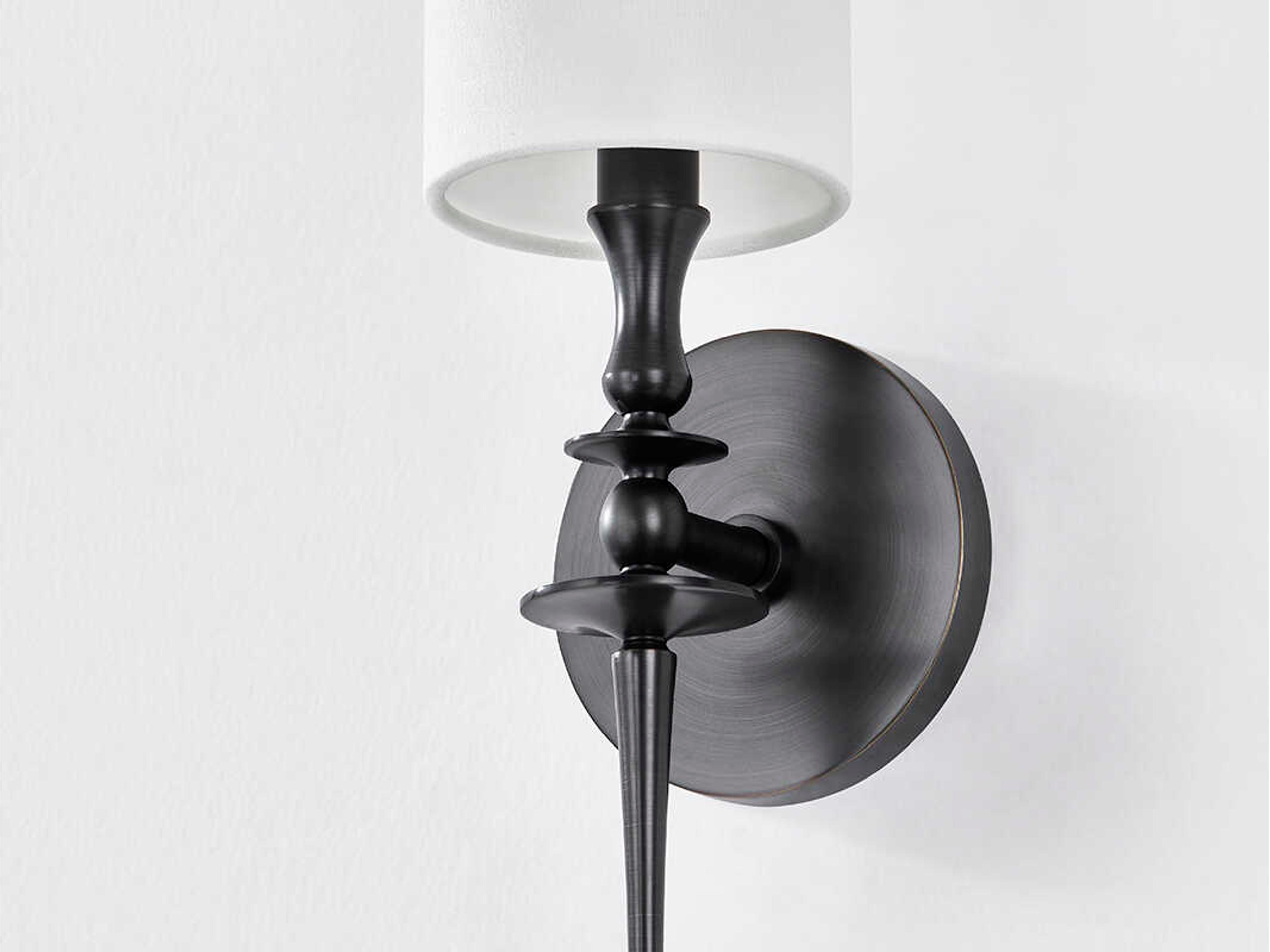 Hudson Valley Guilford 1-Light Distressed Bronze Black Wall Sconce