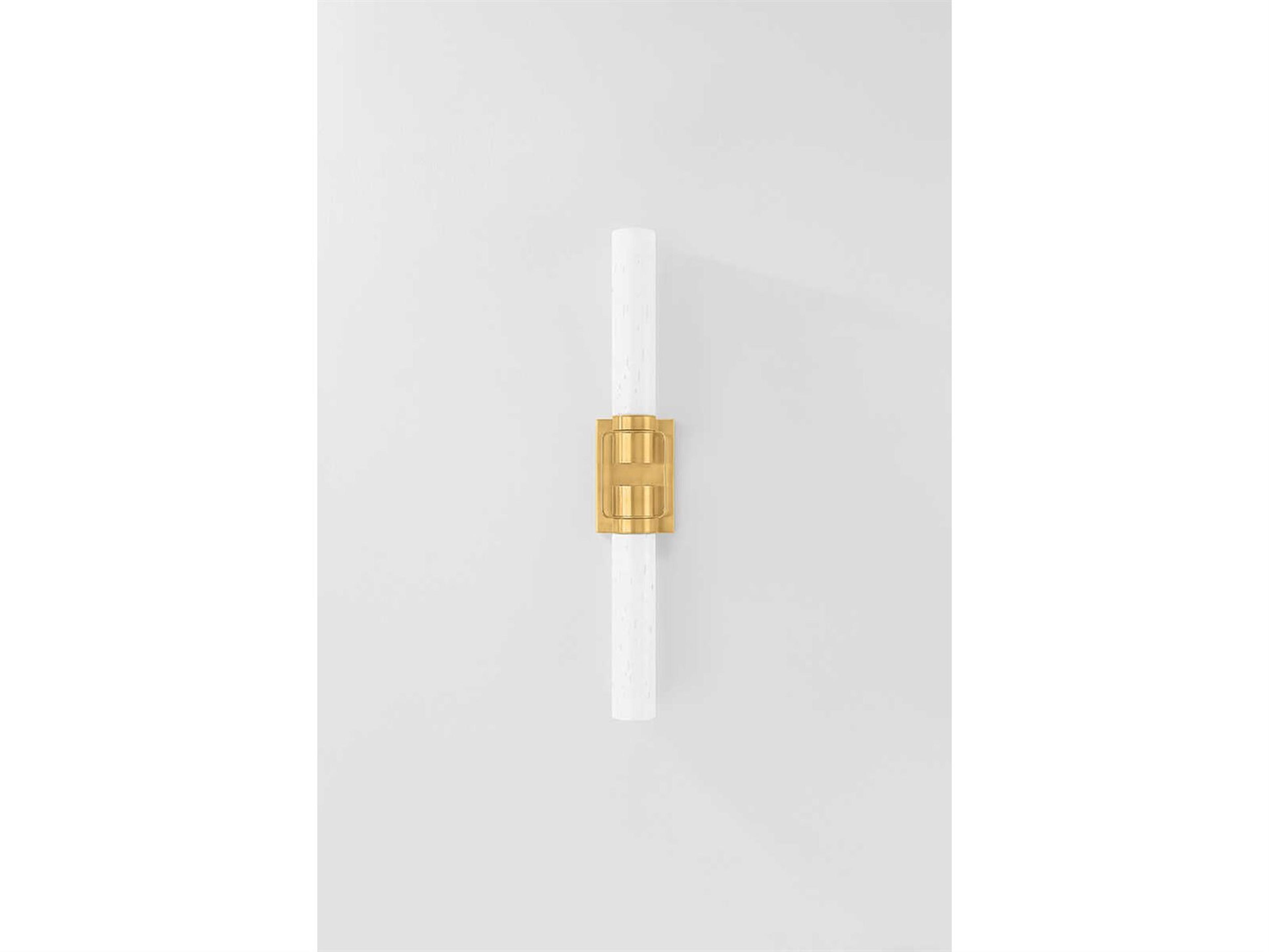 Hudson Valley Glen Oaks 2-Light Aged Brass Wall Sconce