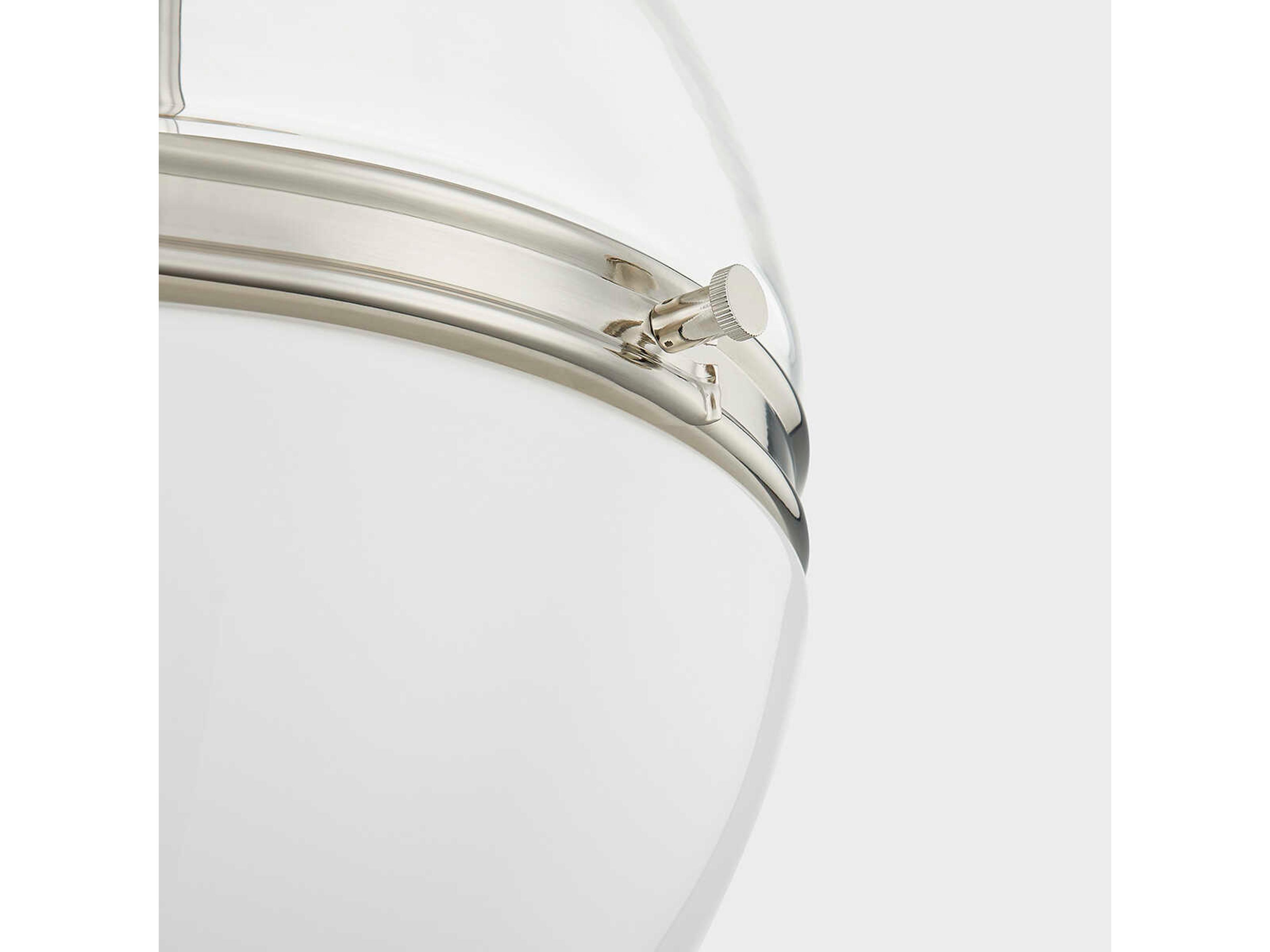 Hudson Valley Donnell 1-Light Polished Nickel Glass Globe Pendant