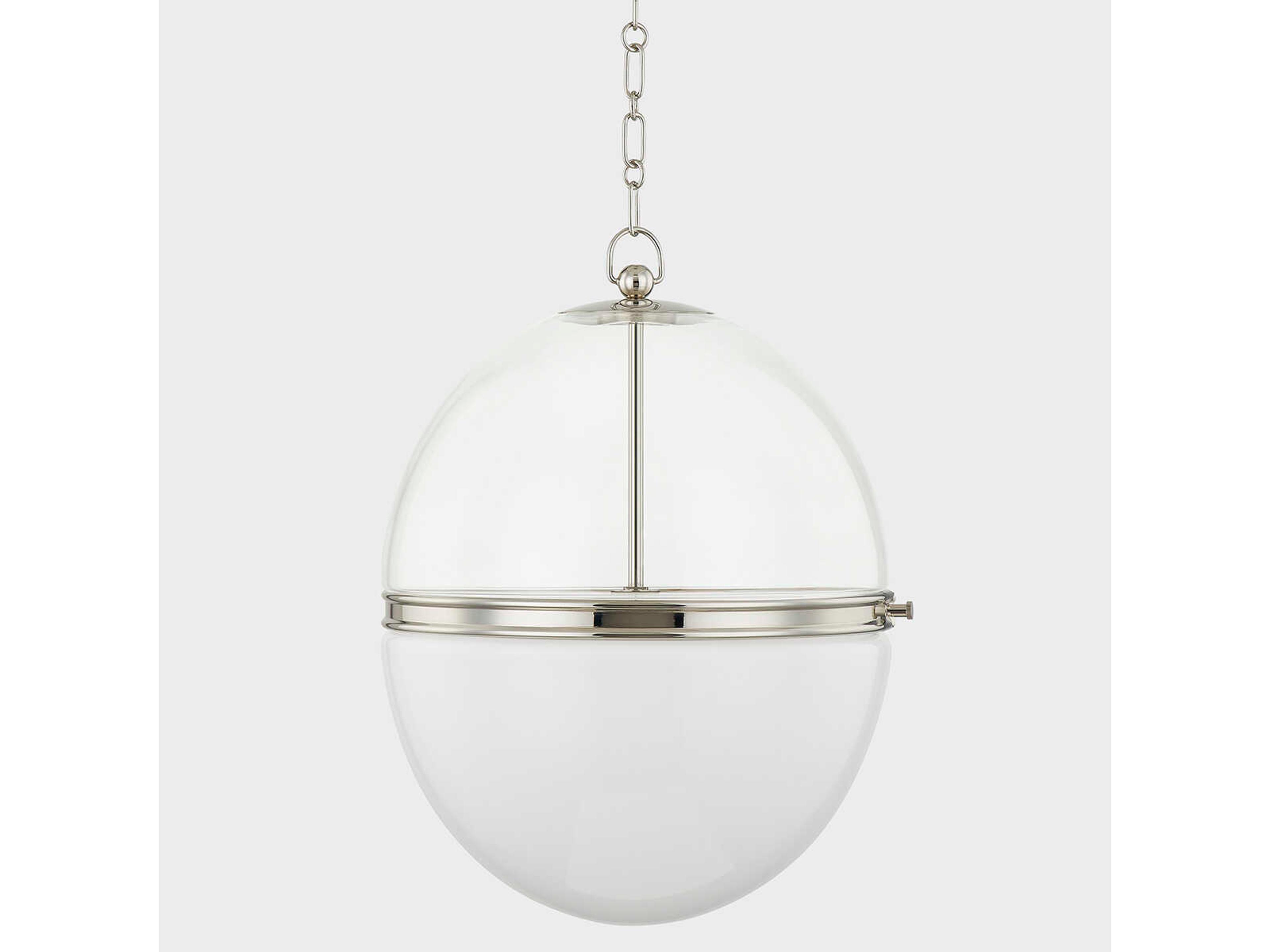 Hudson Valley Donnell 1-Light Polished Nickel Glass Globe Pendant