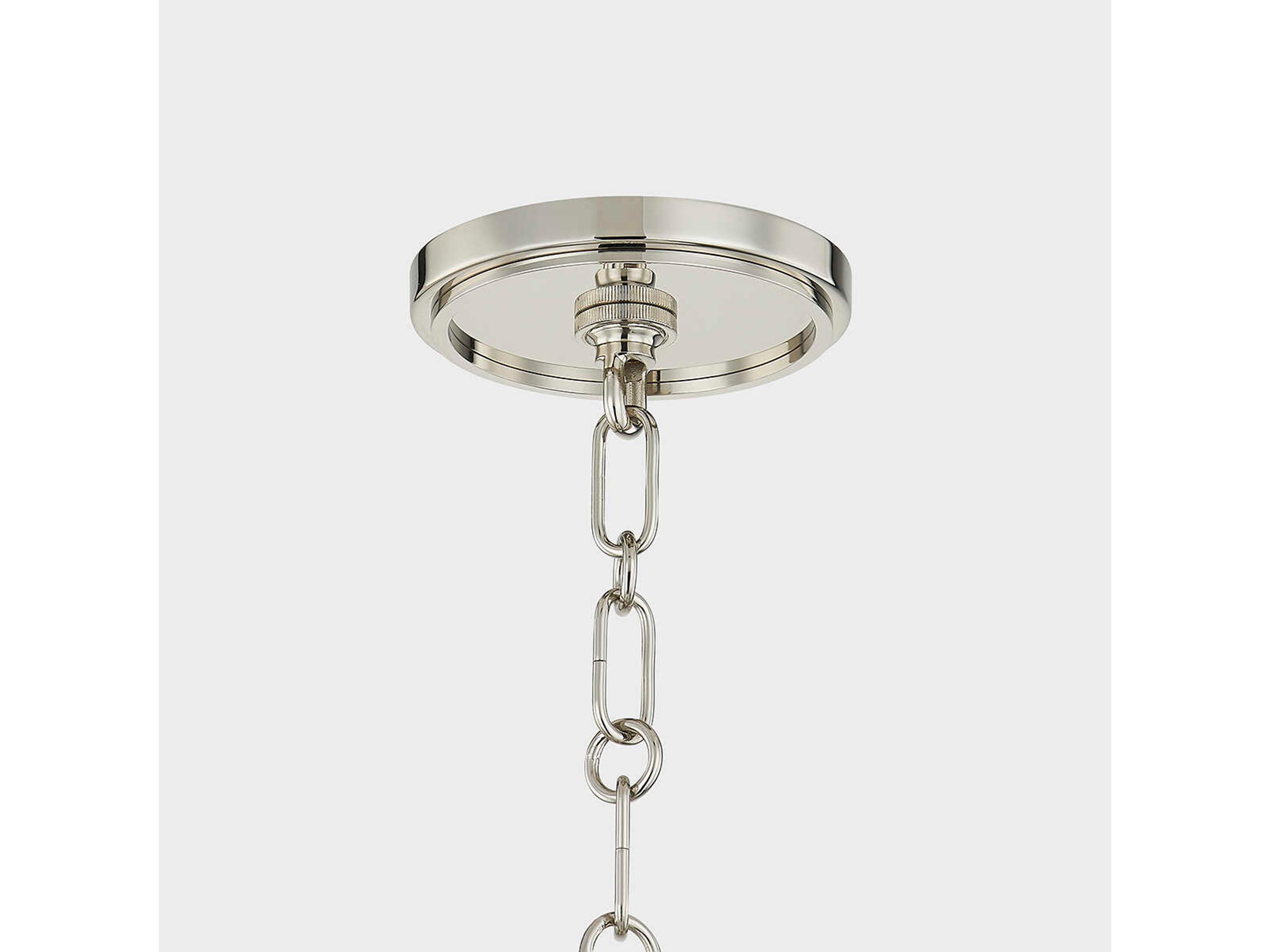 Hudson Valley Donnell 1-Light Polished Nickel Glass Globe Pendant