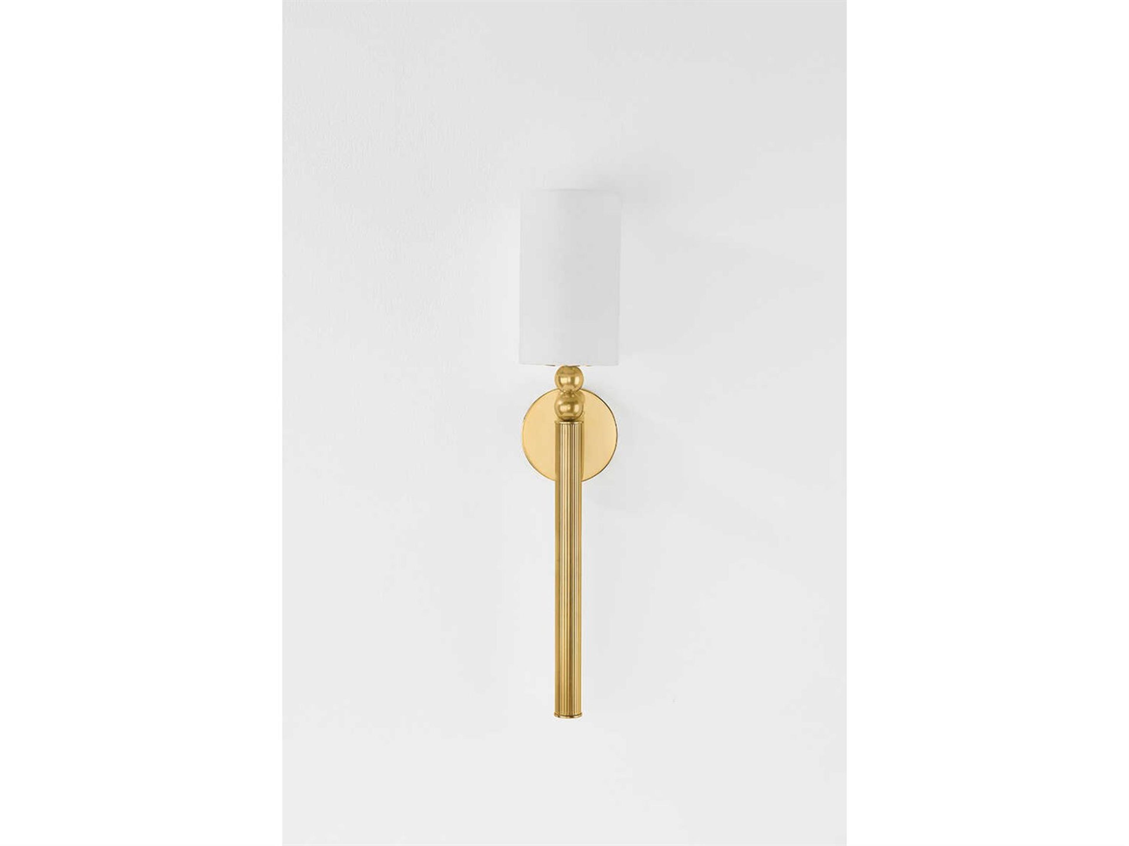 Hudson Valley Lakeport 1-Light Aged Brass Wall Sconce