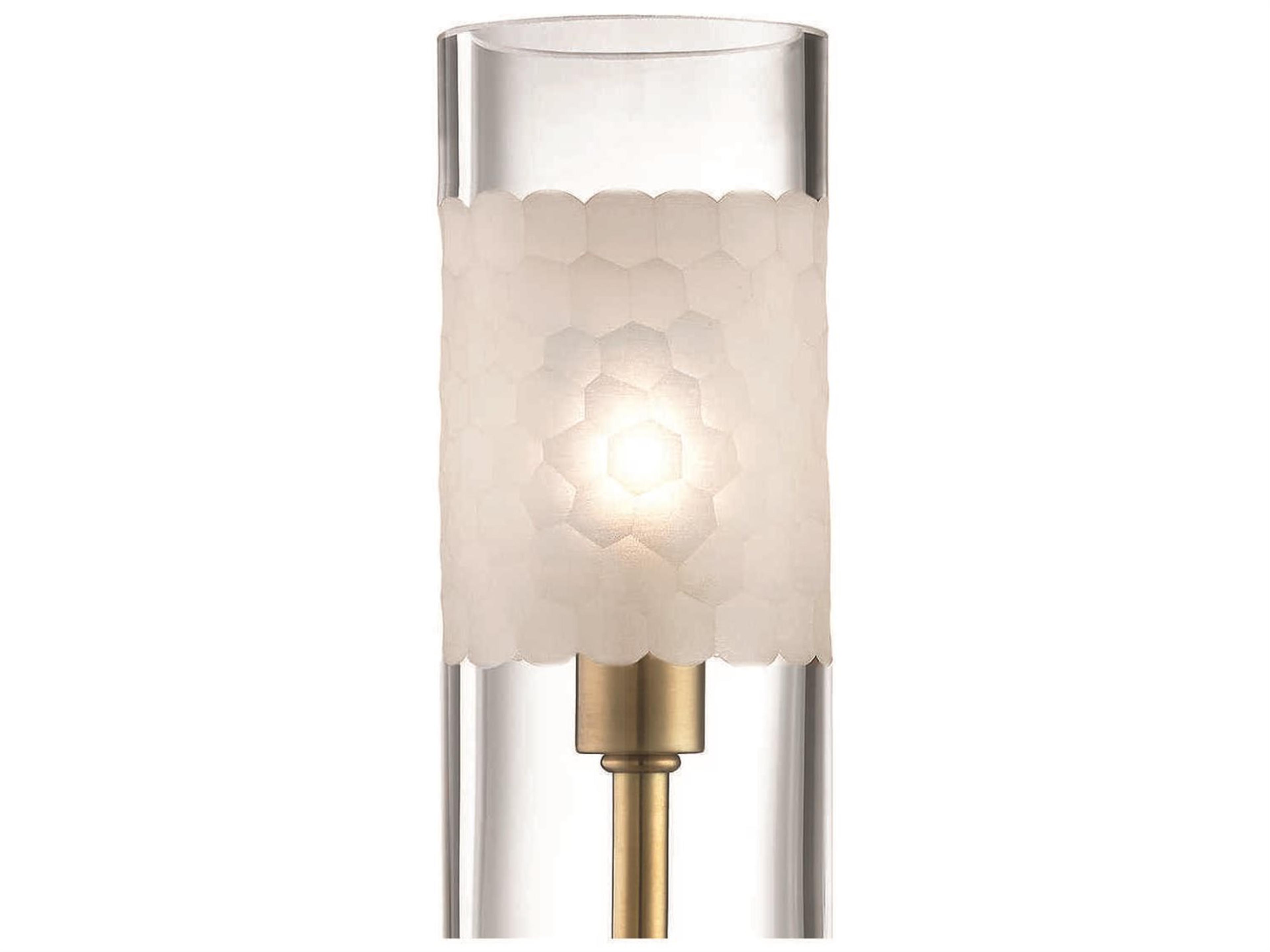 Hudson Valley Wentworth 1-Light Aged Brass Clear Glass Wall Sconce
