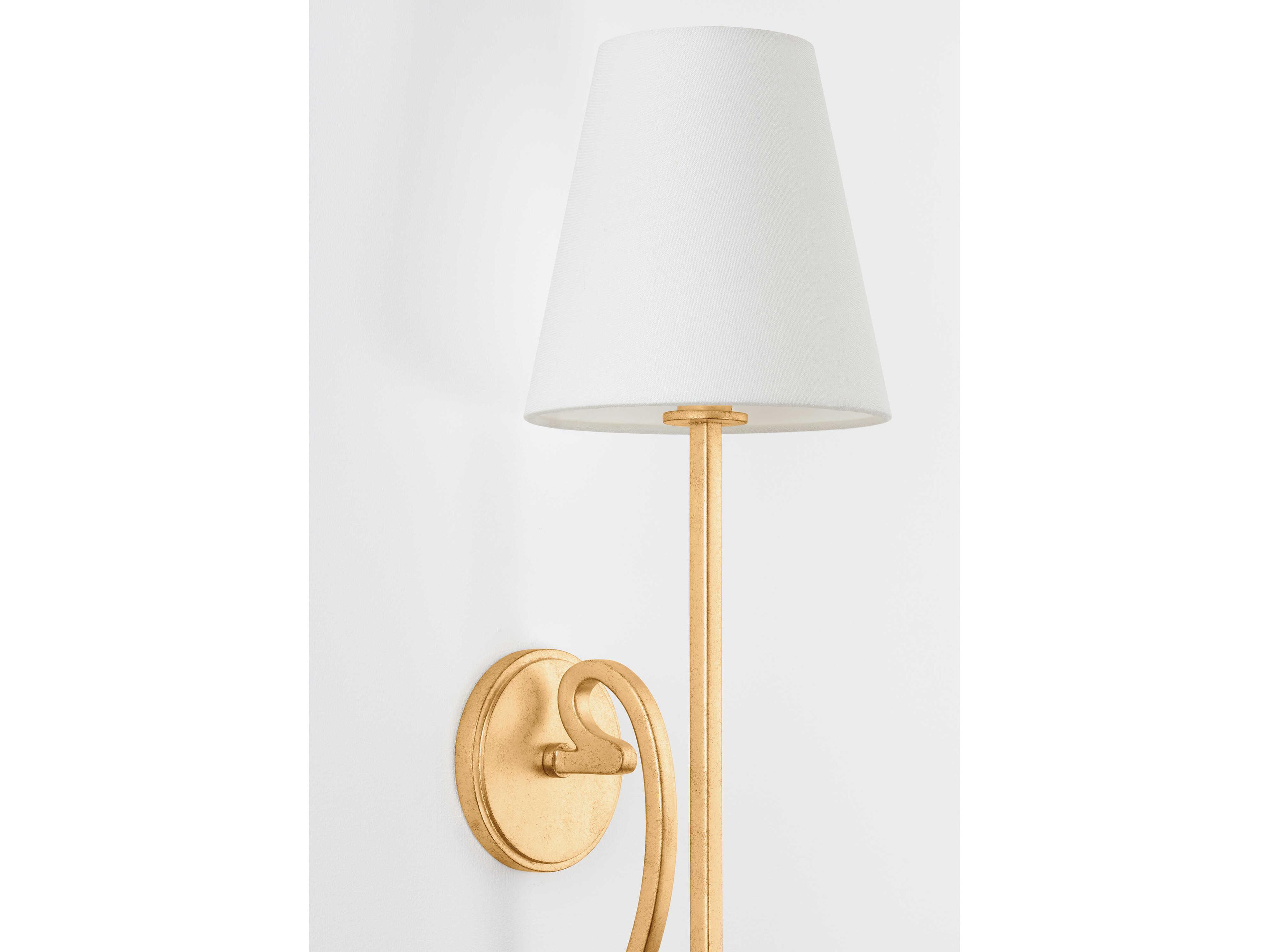 Hudson Valley Elmhurst 1-Light Vintage Gold Leaf Wall Sconce