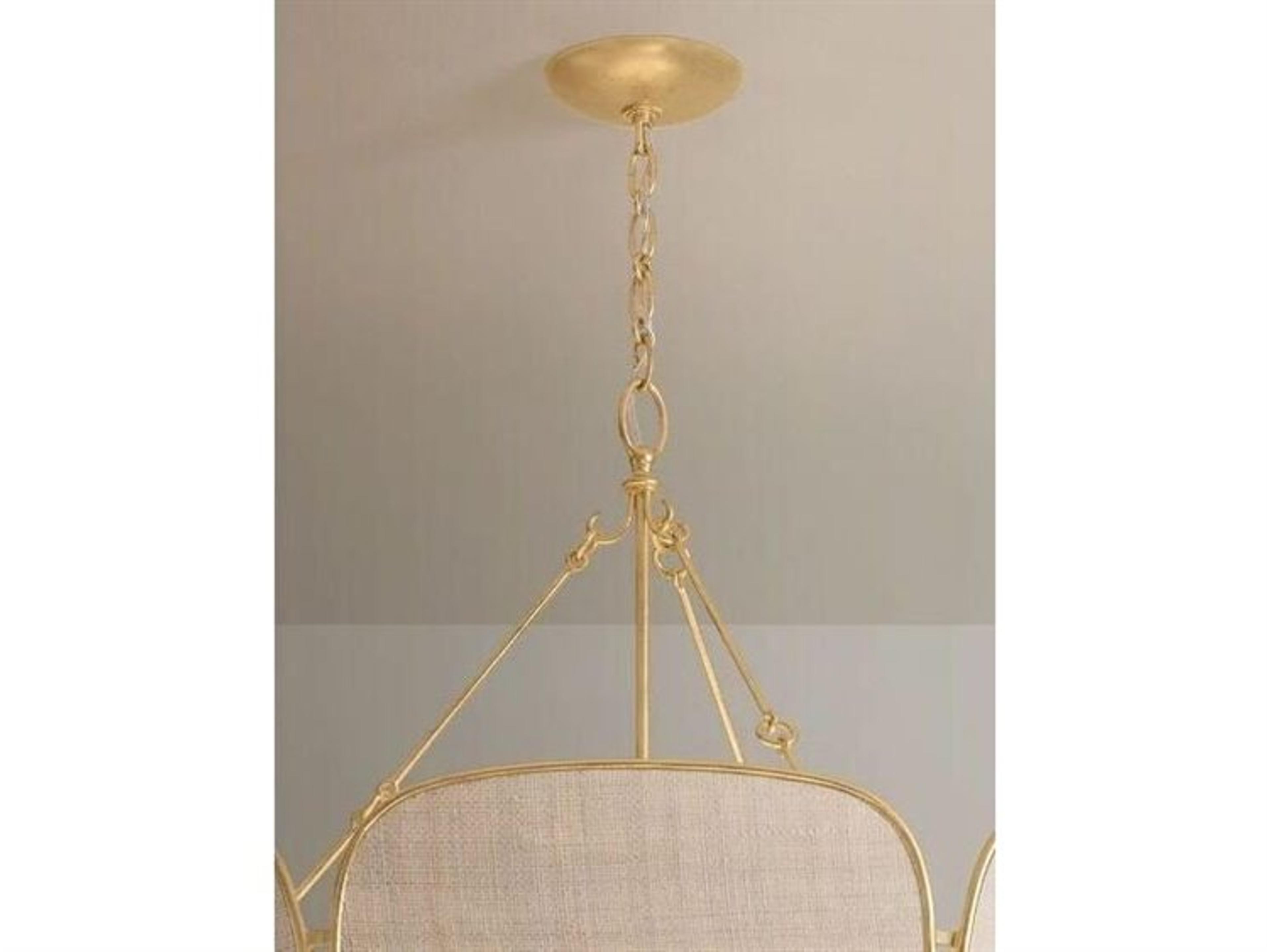 Hudson Valley Bayville 6-Light Vintage Gold Leaf Pendant