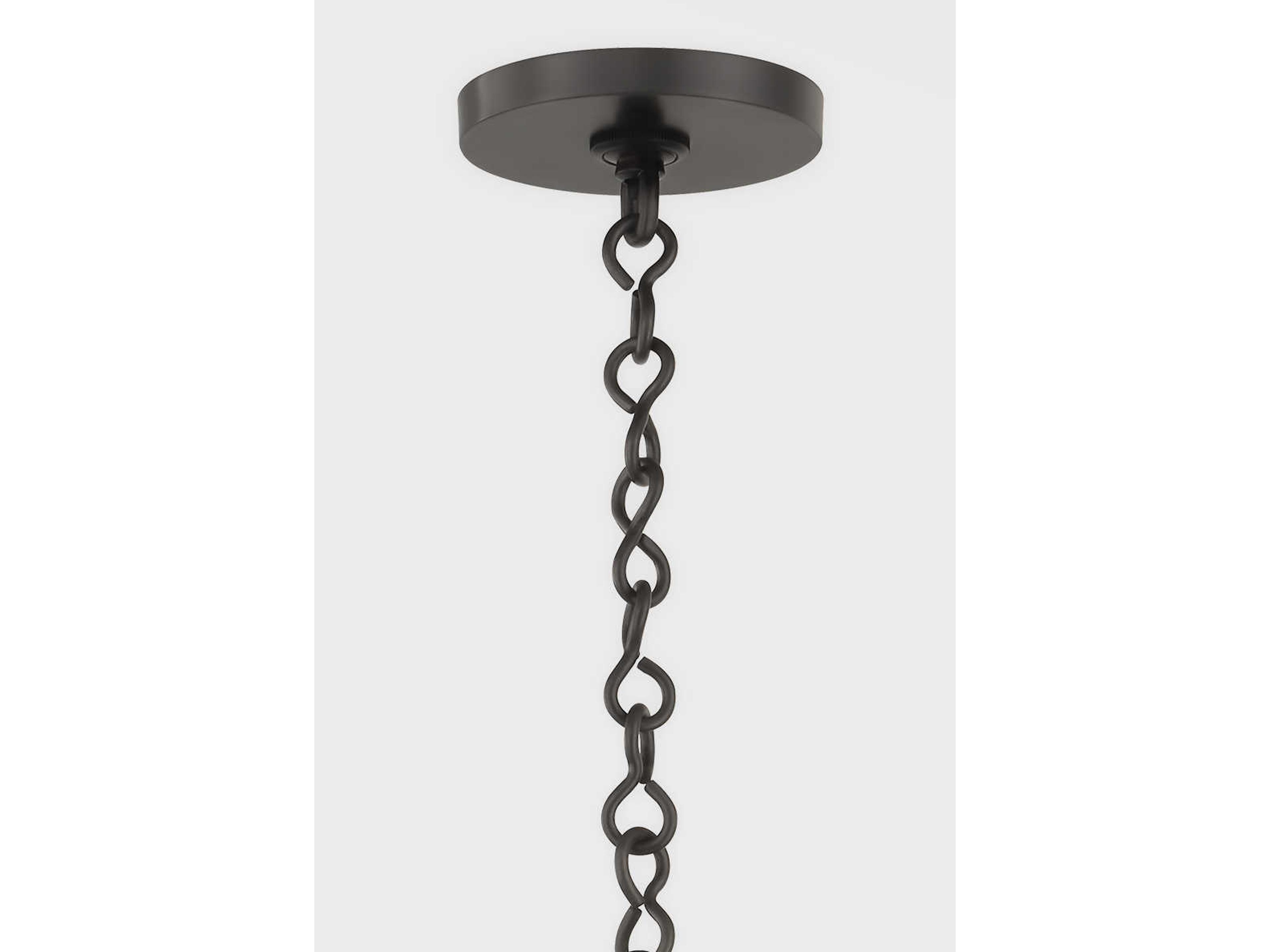 Hudson Valley Southold 1-Light Black Brass Glass Mini Pendant