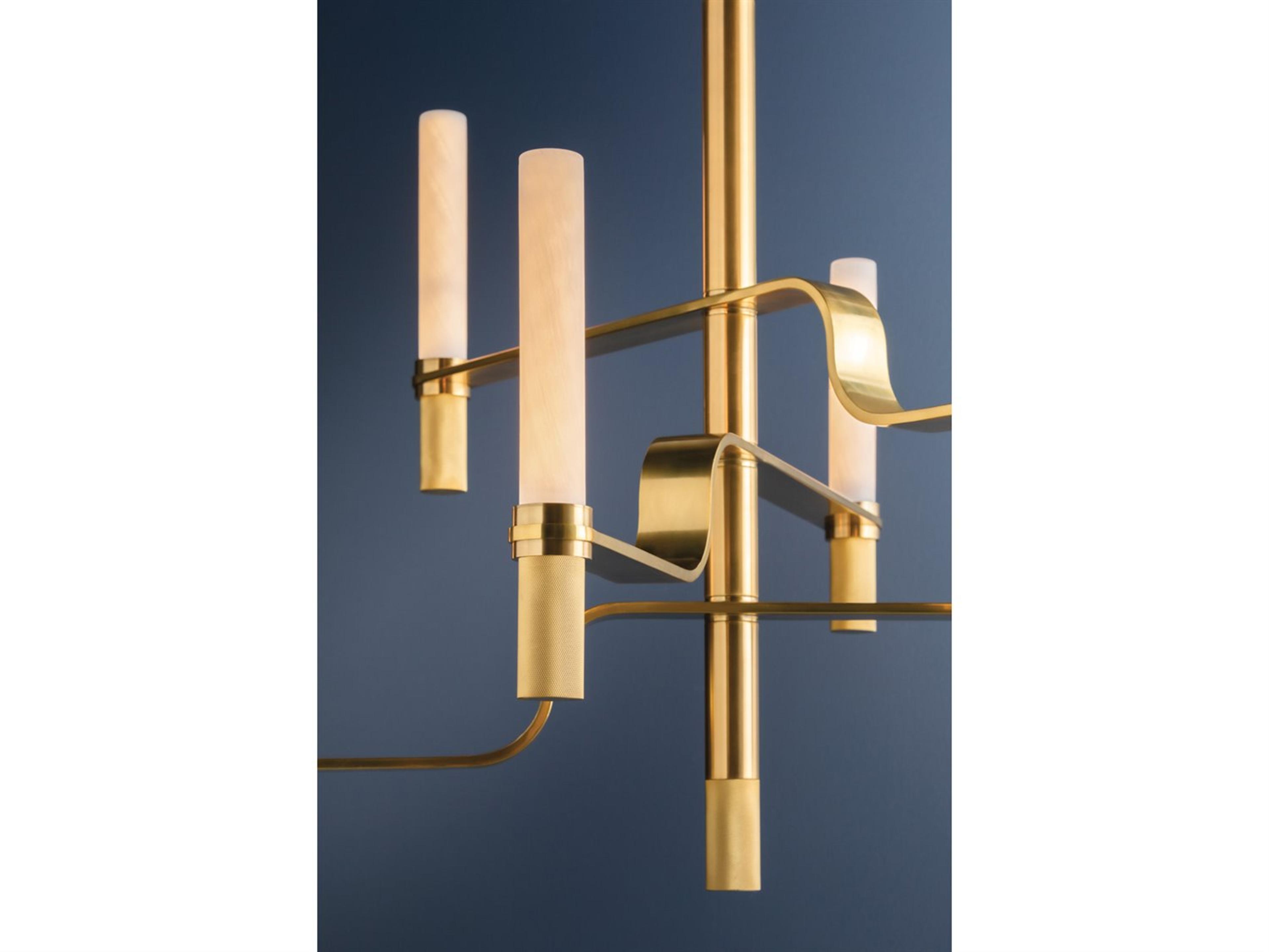 Hudson Valley Allentown 6-Light Aged Brass Candelabra Chandelier