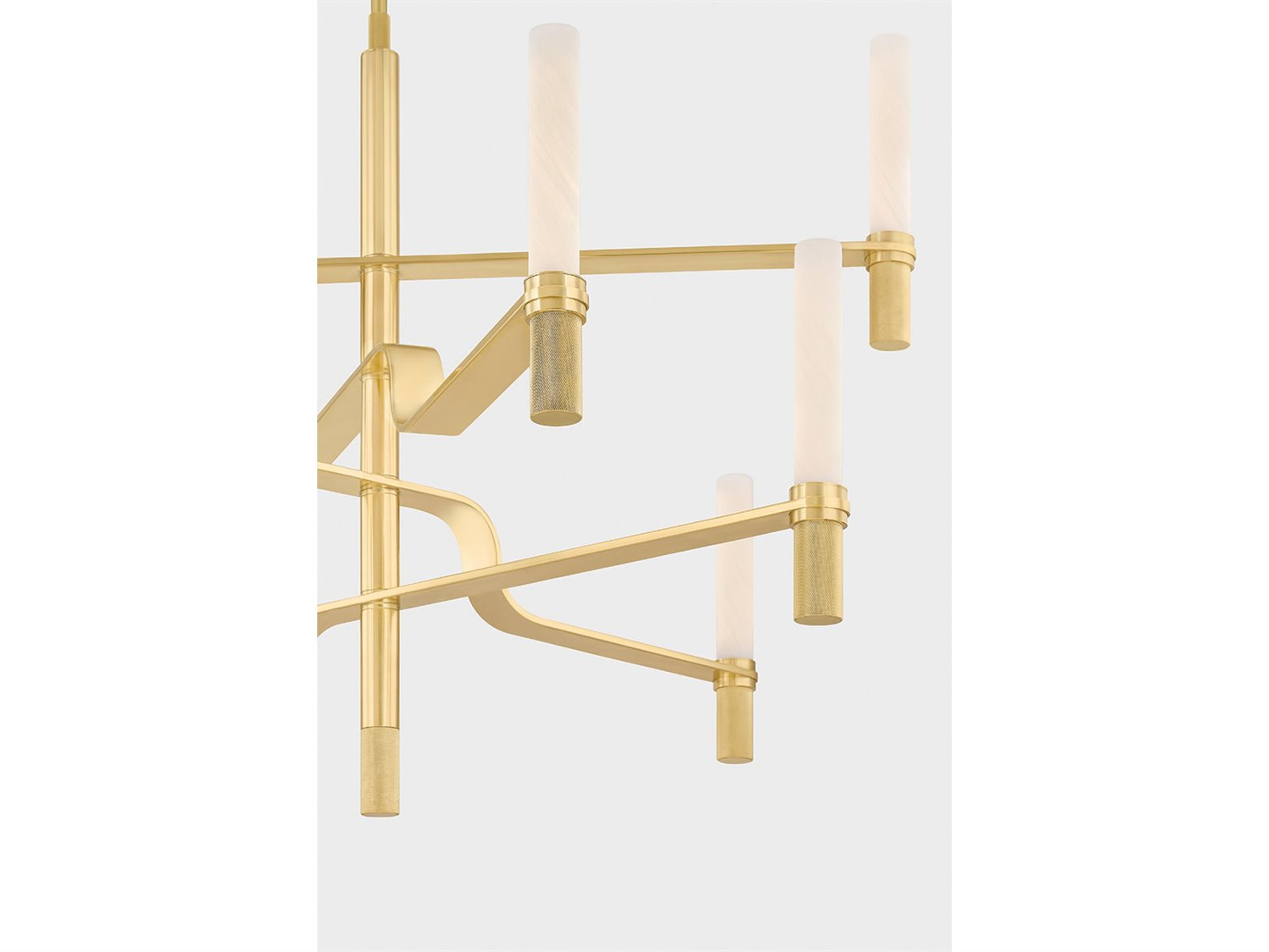 Hudson Valley Allentown 8-Light Aged Brass Candelabra Chandelier