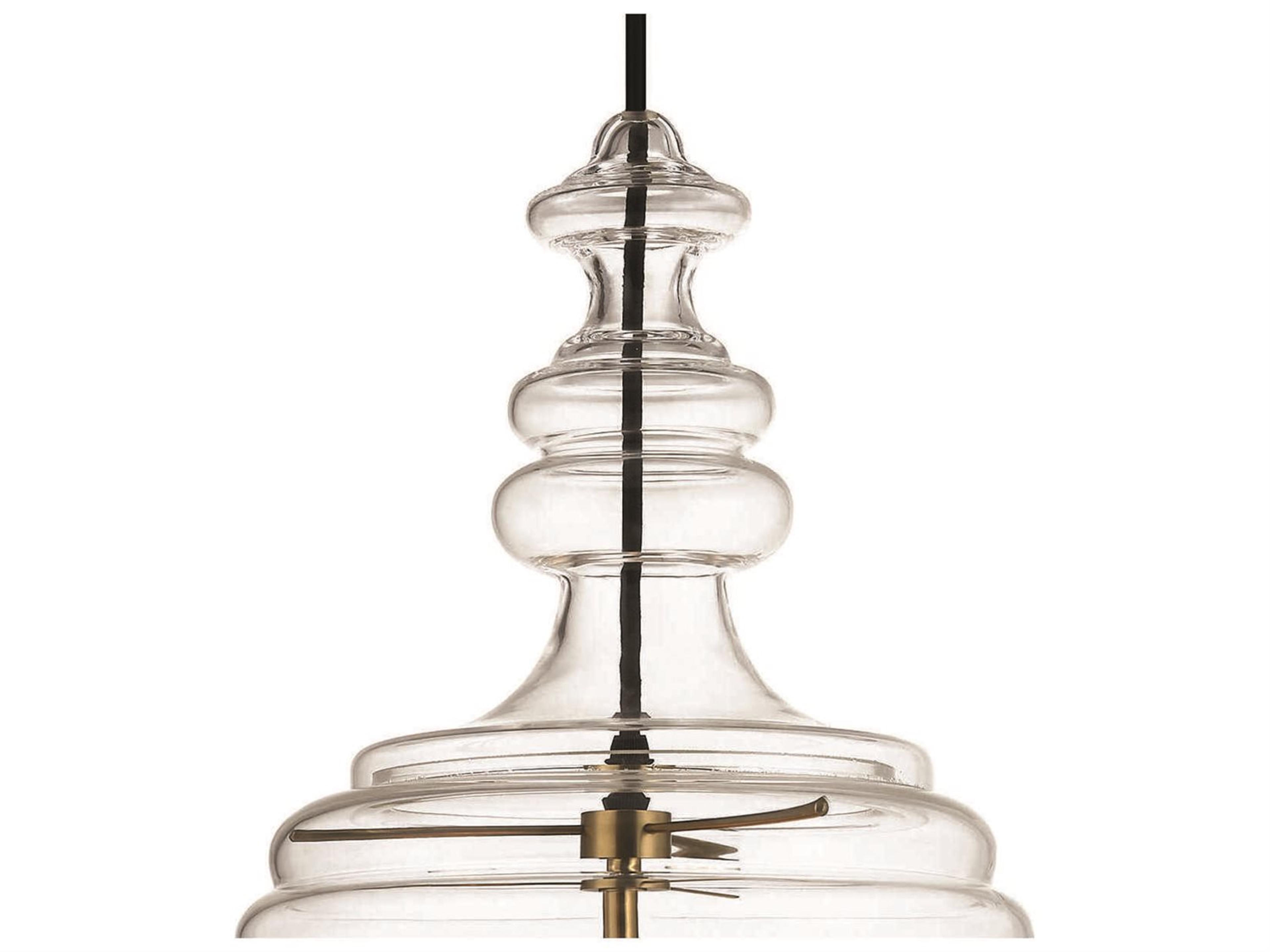 Hudson Valley Washington 4-Light Aged Brass Clear Glass Candelabra Chandelier