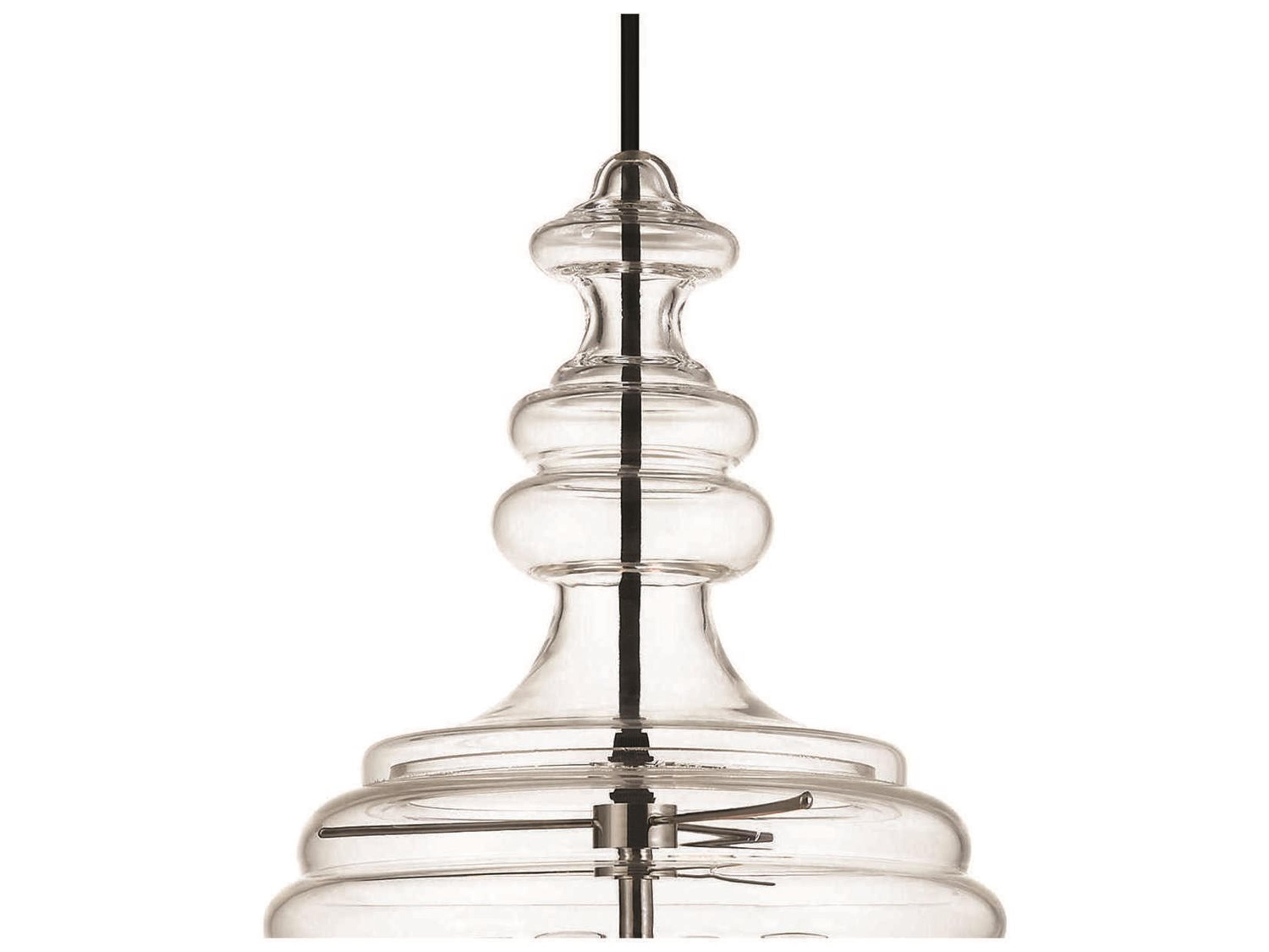 Hudson Valley Washington 4-Light Polished Nickel Clear Glass Candelabra Chandelier