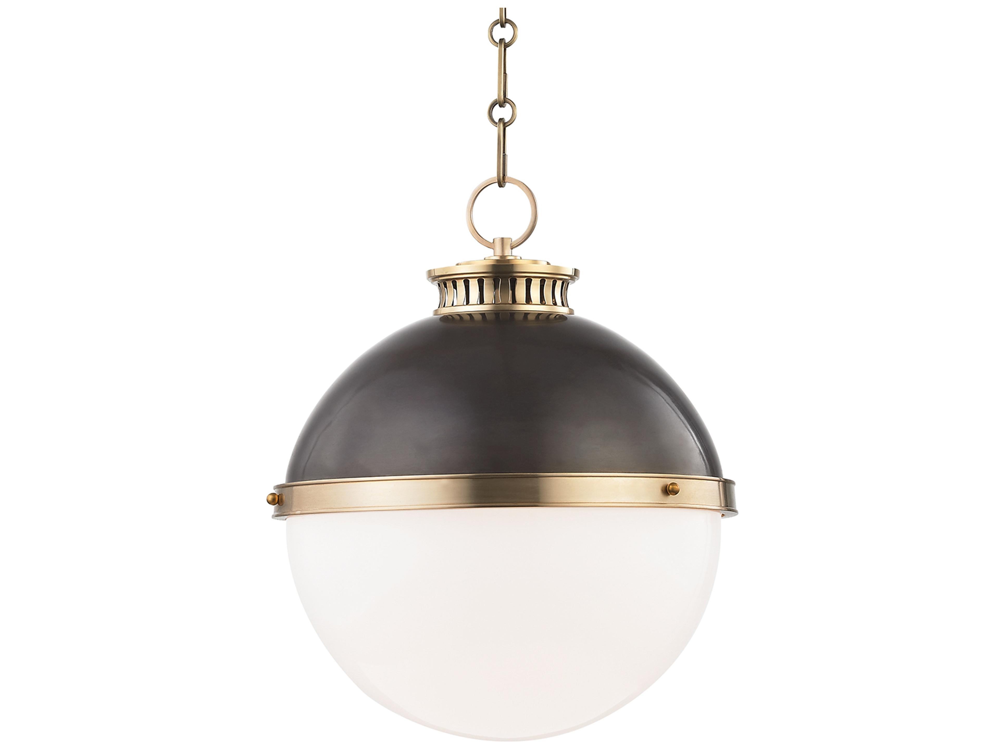 Latham 1-Light Aged Antique Distressed Bronze Globe Pendant