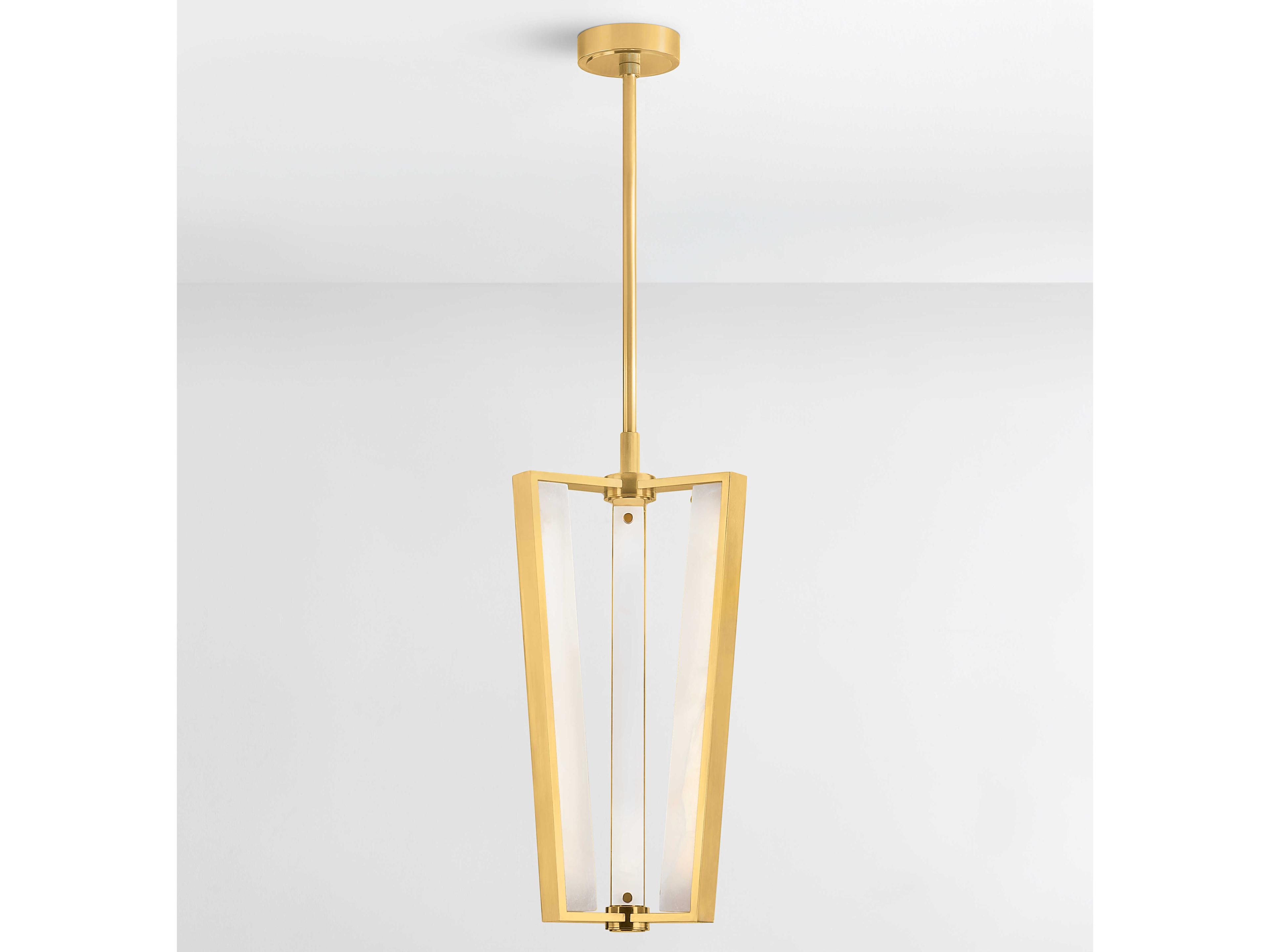 Hudson Valley Edgemere 3-Light Aged Brass Geometric Mini Pendant