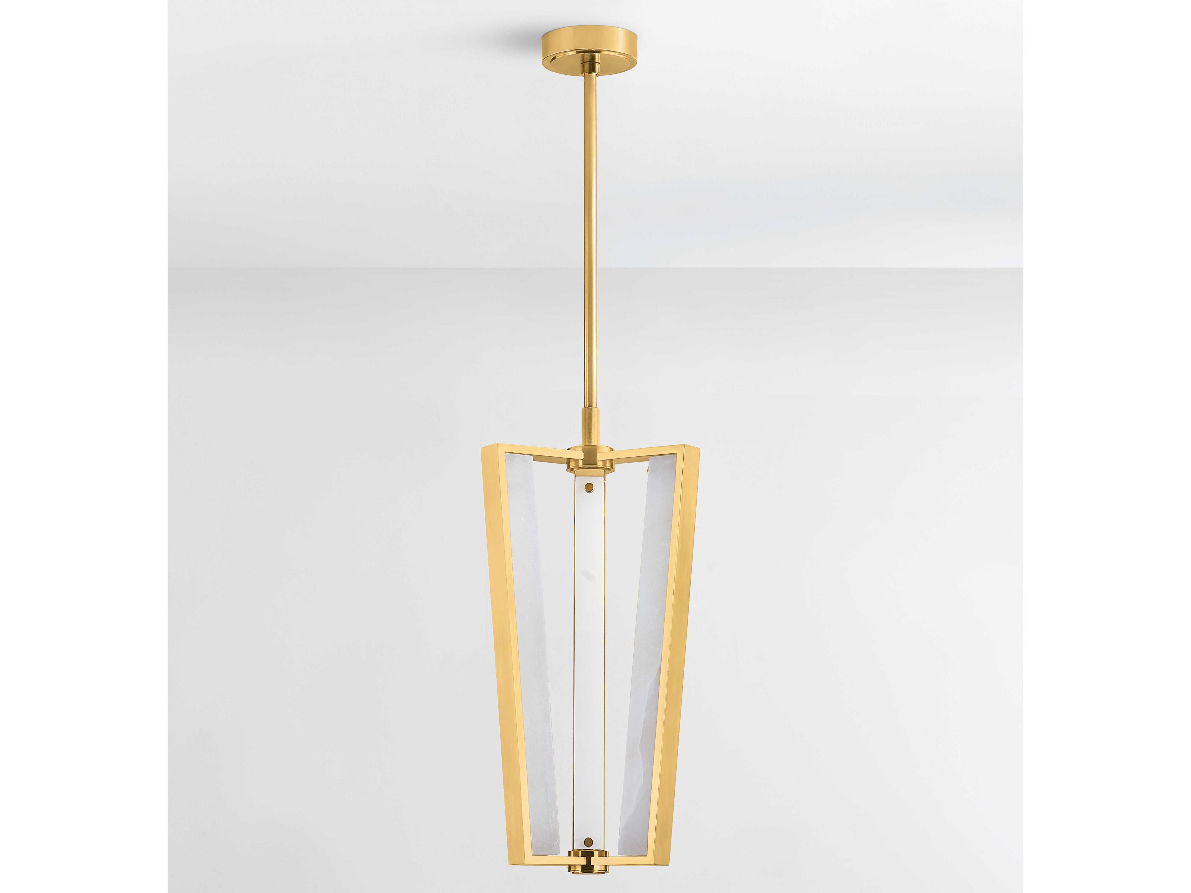 Hudson Valley Edgemere 3-Light Aged Brass Geometric Mini Pendant
