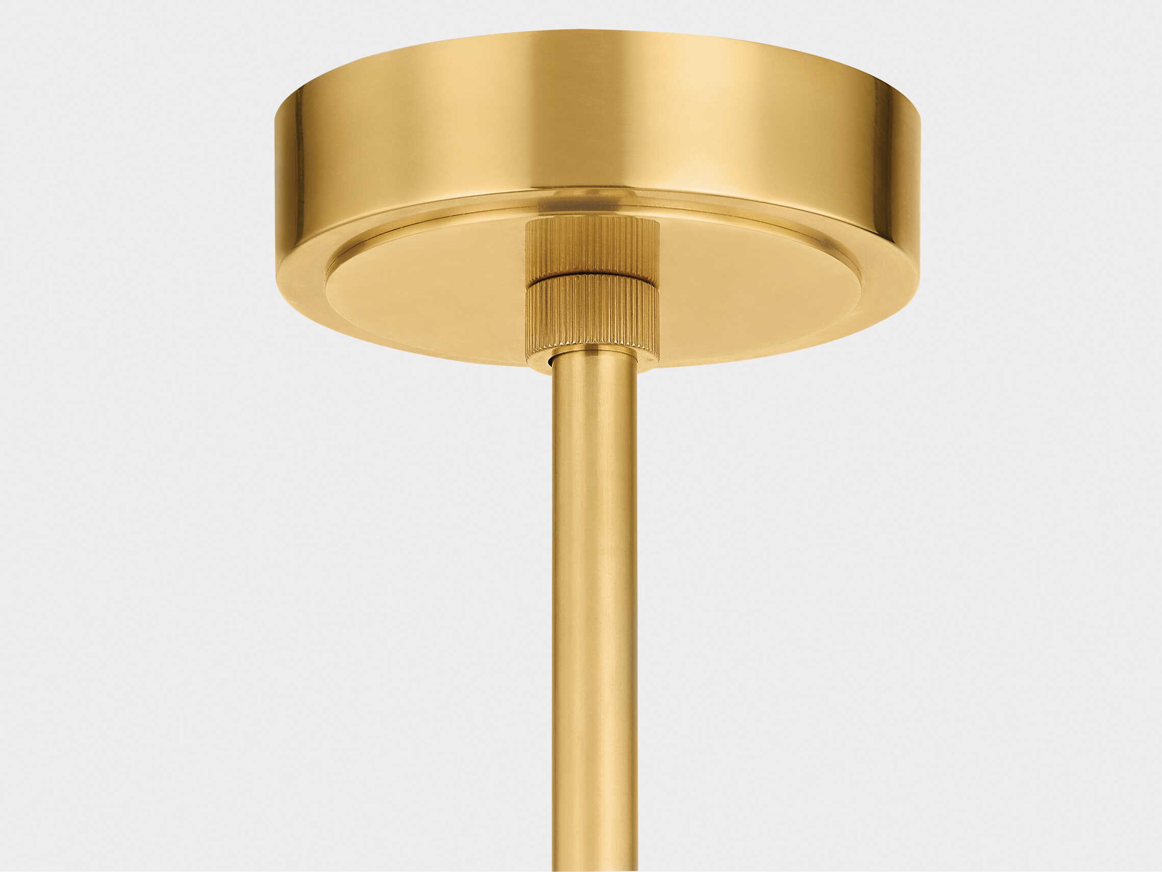 Hudson Valley Edgemere 3-Light Aged Brass Geometric Mini Pendant