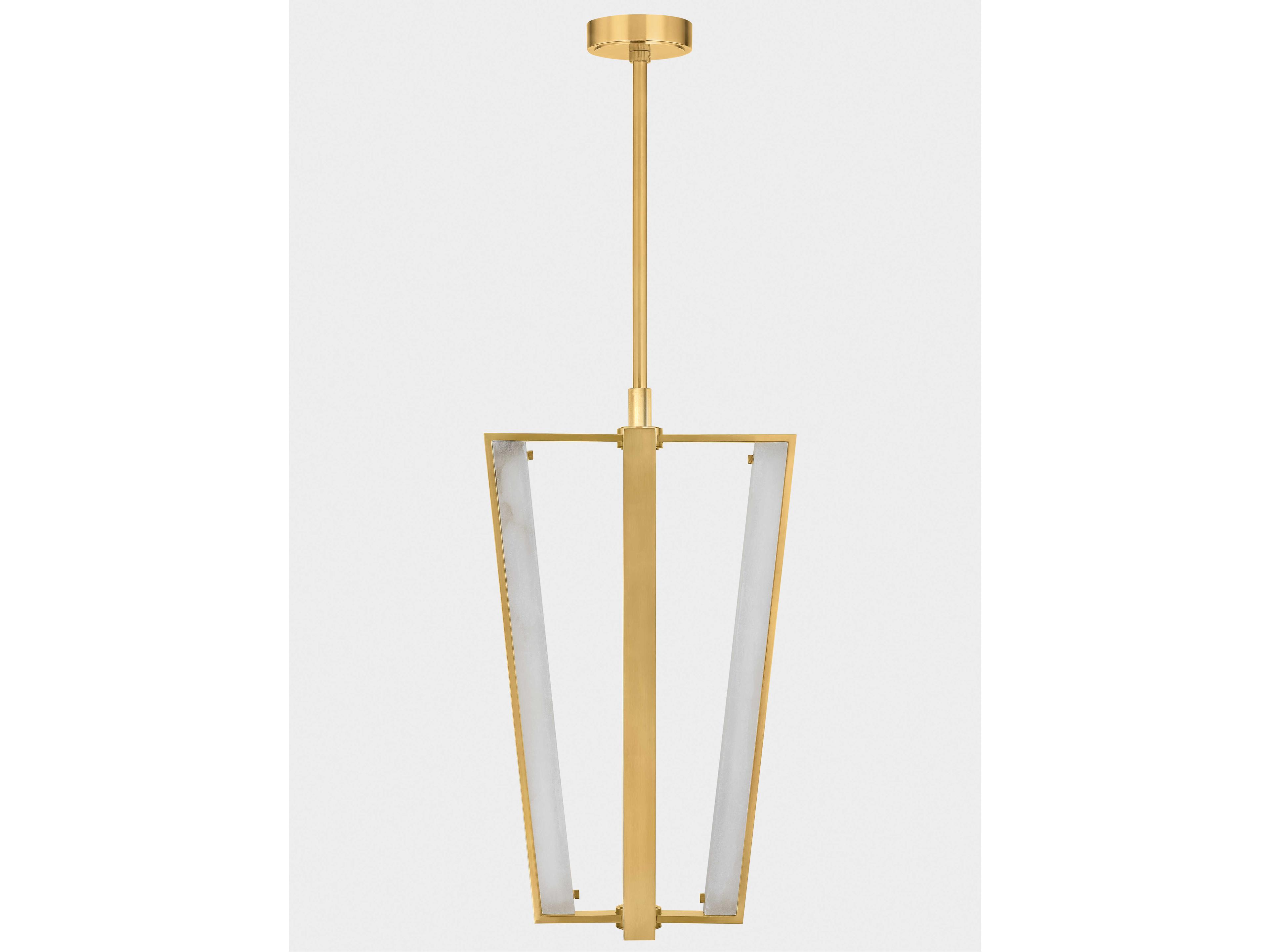 Hudson Valley Edgemere 4-Light Aged Brass Geometric Pendant