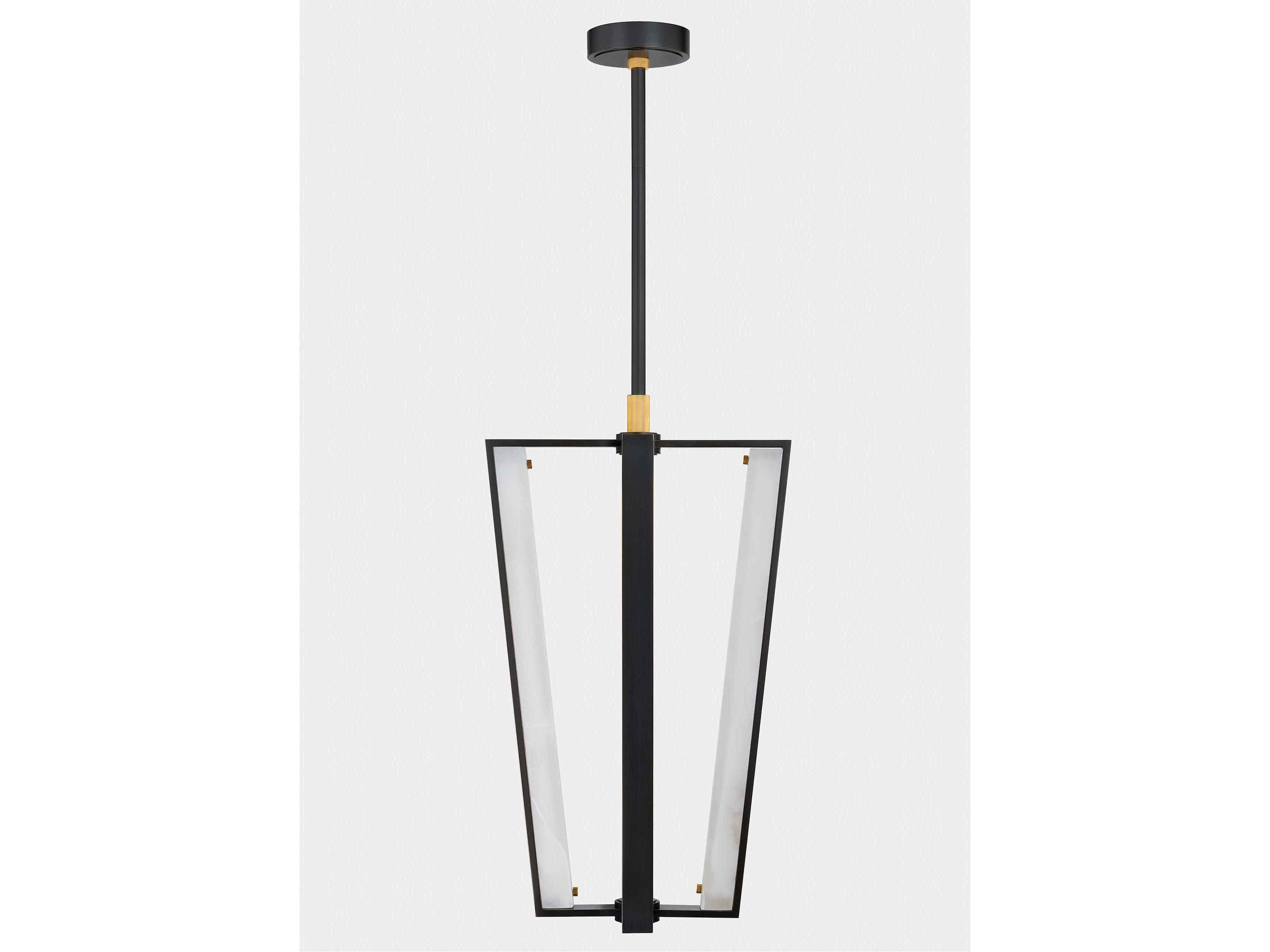 Hudson Valley Edgemere 4-Light Aged Brass Distressed Bronze Geometric Pendant