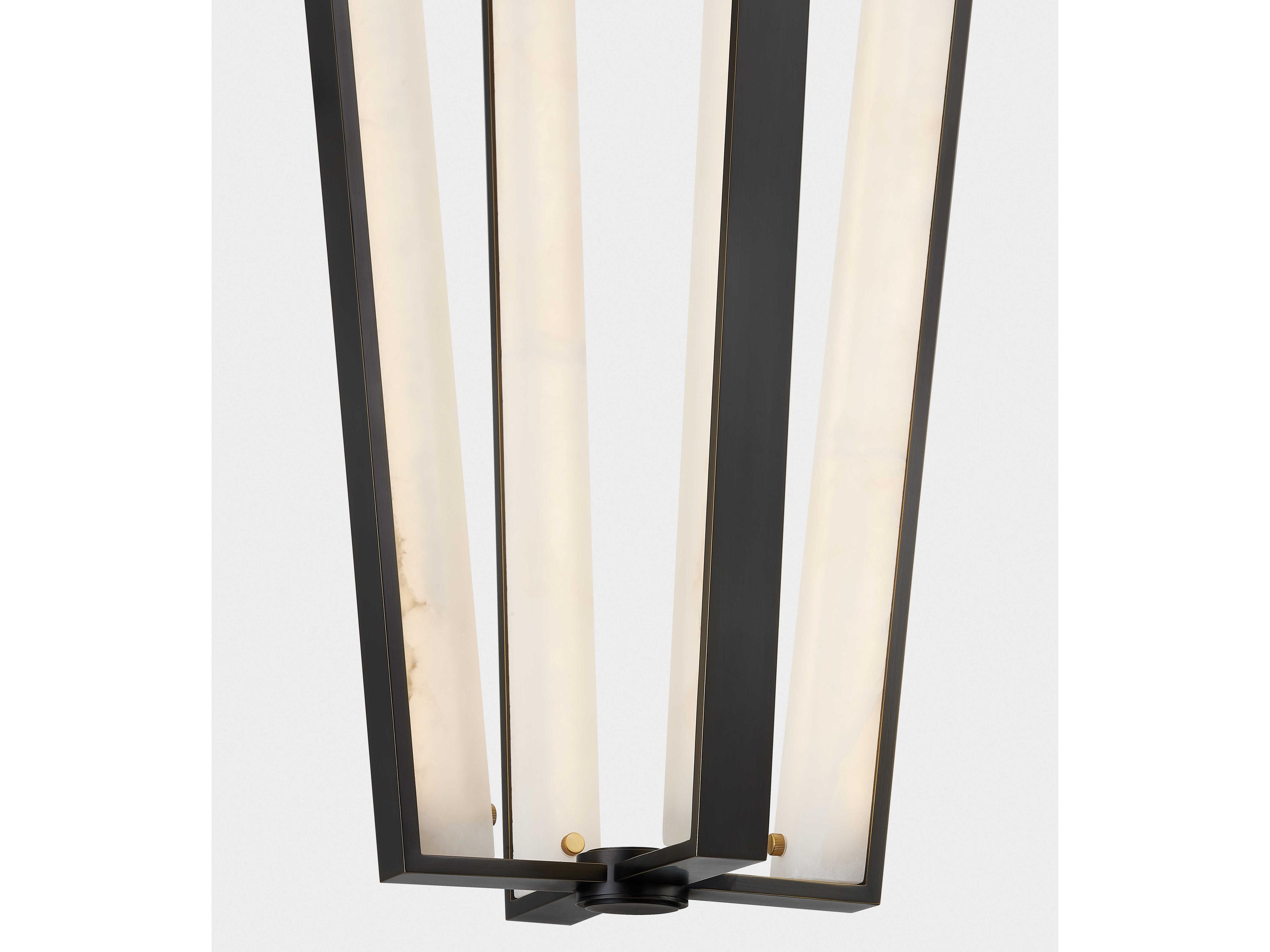 Hudson Valley Edgemere 4-Light Aged Brass Distressed Bronze Geometric Pendant