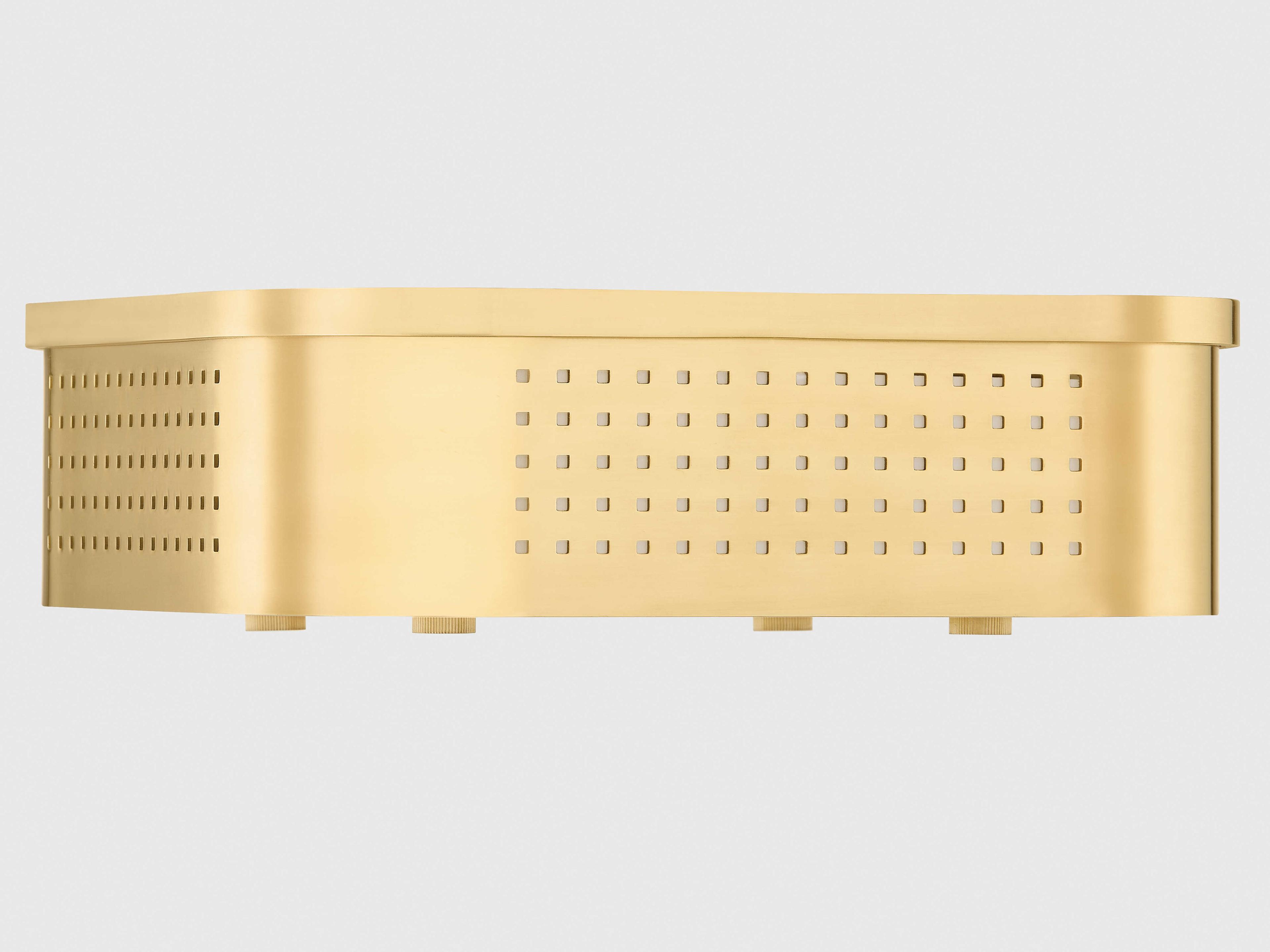 Hudson Valley Madison Square 1-Light Aged Brass Flush Mount