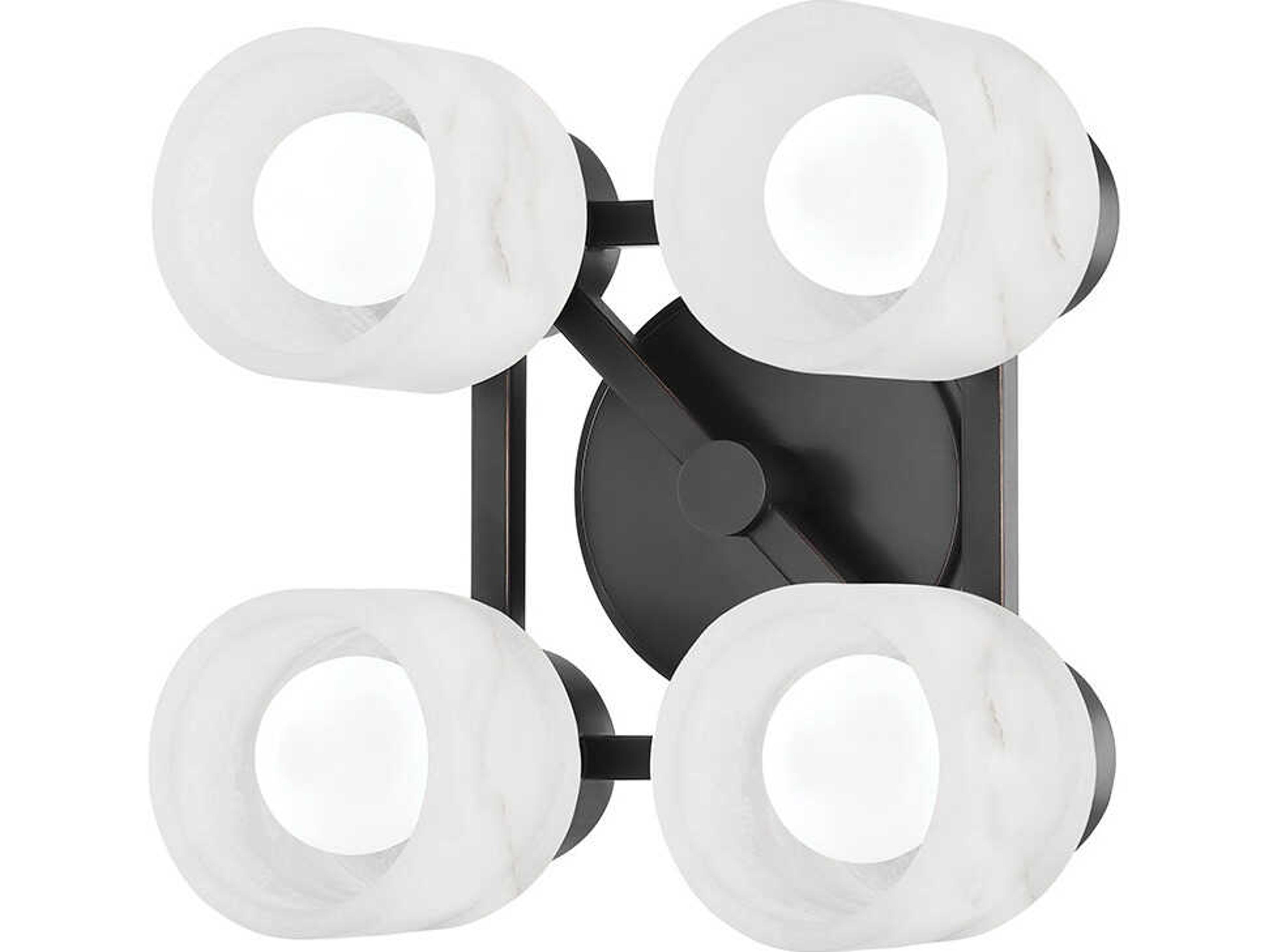Centerport 4-Light Old Bronze LED Cylinder Semi Flush Mount