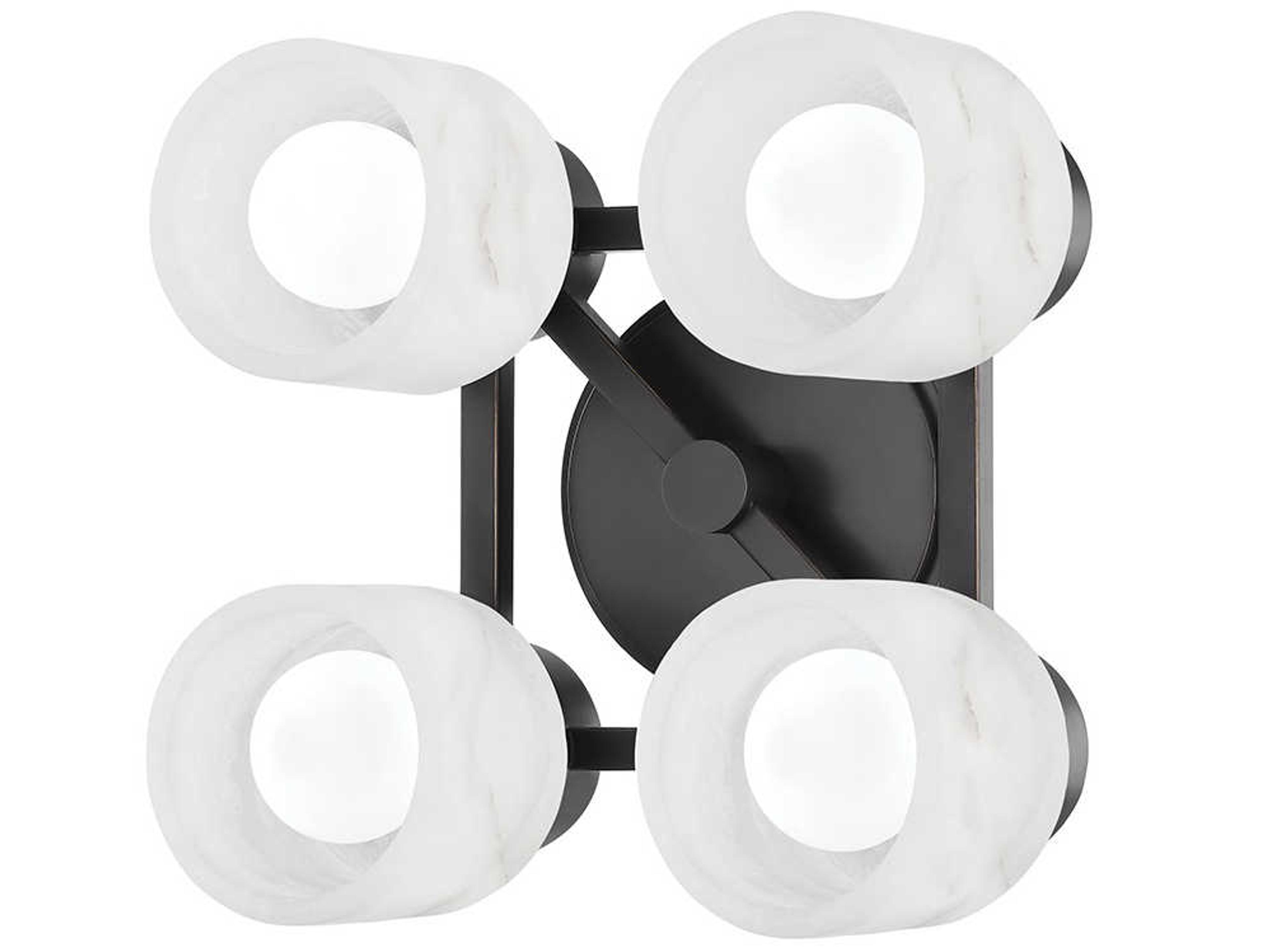 Hudson Valley Centerport 4-Light Old Bronze LED Cylinder Semi Flush Mount