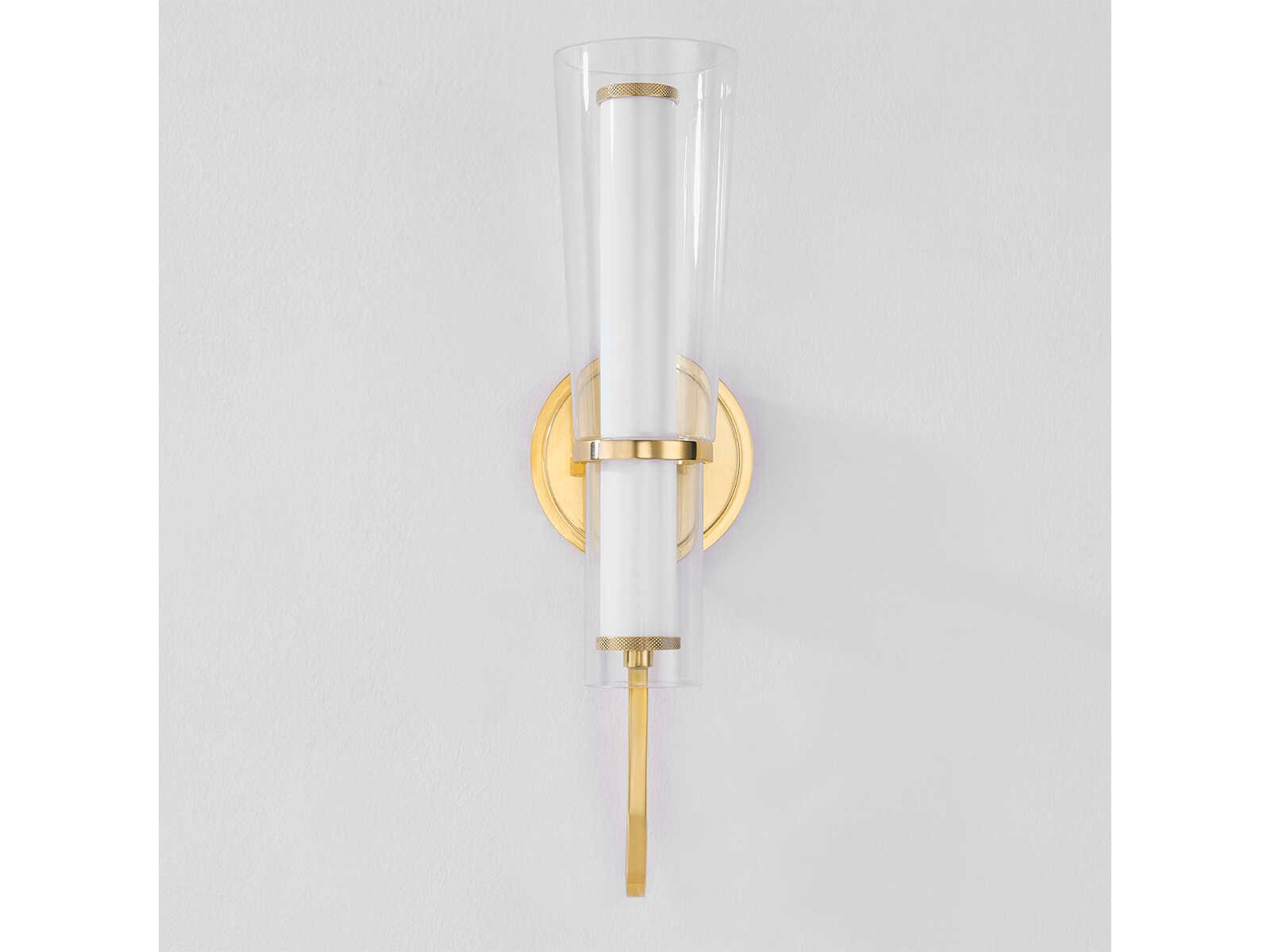 Hudson Valley Vancouver 1-Light Aged Brass Wall Sconce