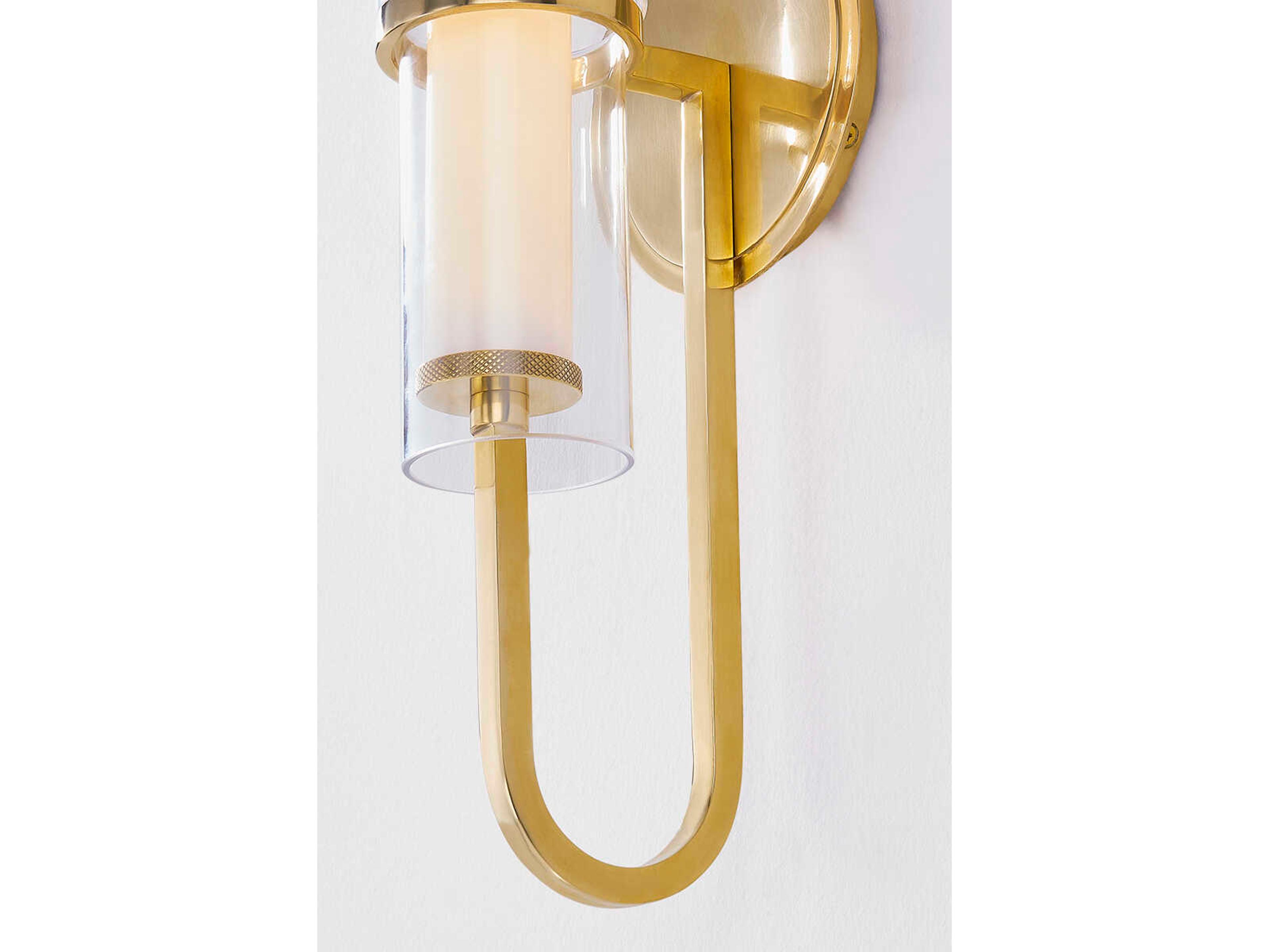 Hudson Valley Vancouver 1-Light Aged Brass Wall Sconce