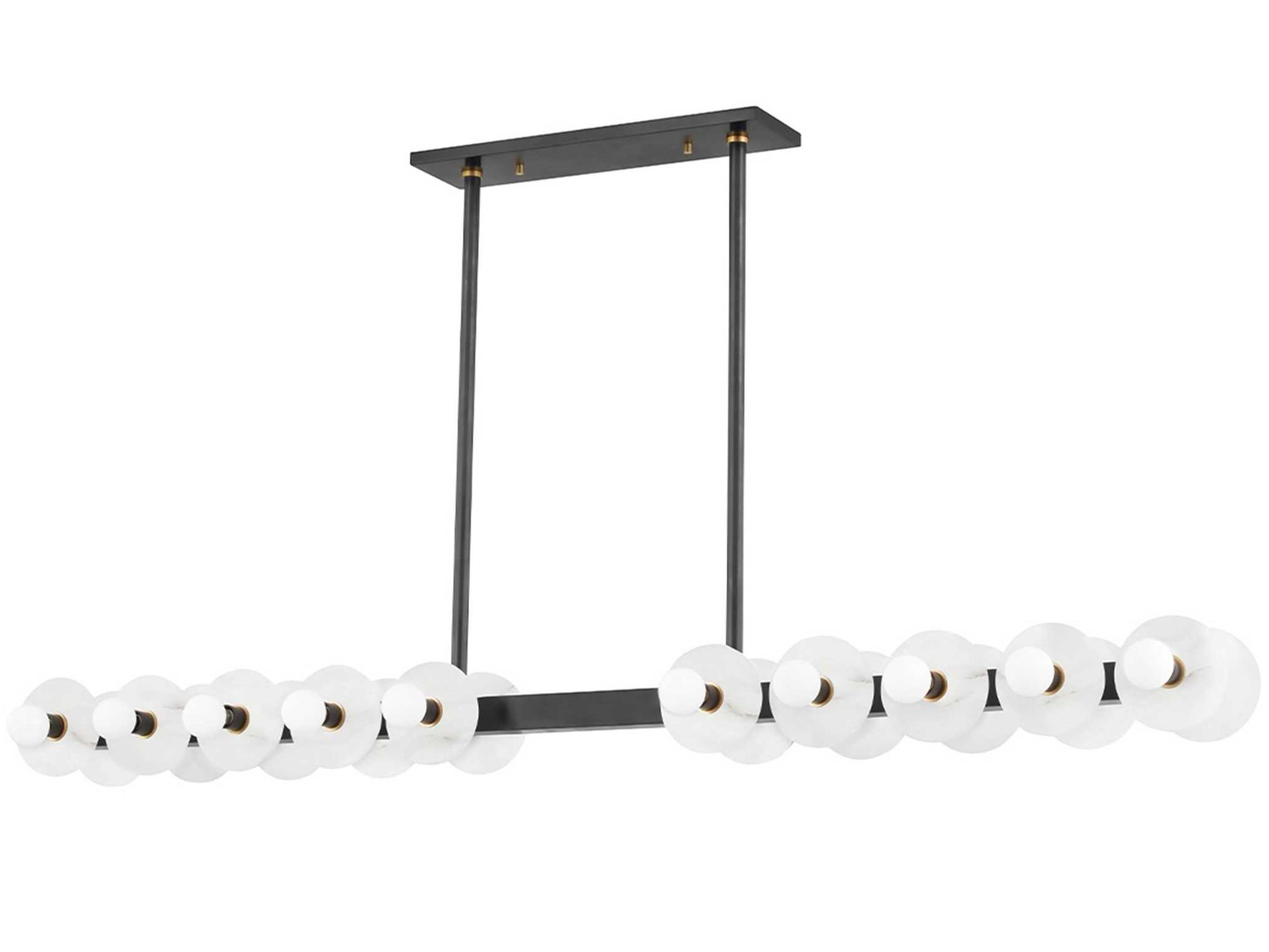 Austen 20-Light Aged Old Bronze LED Linear Island Pendant