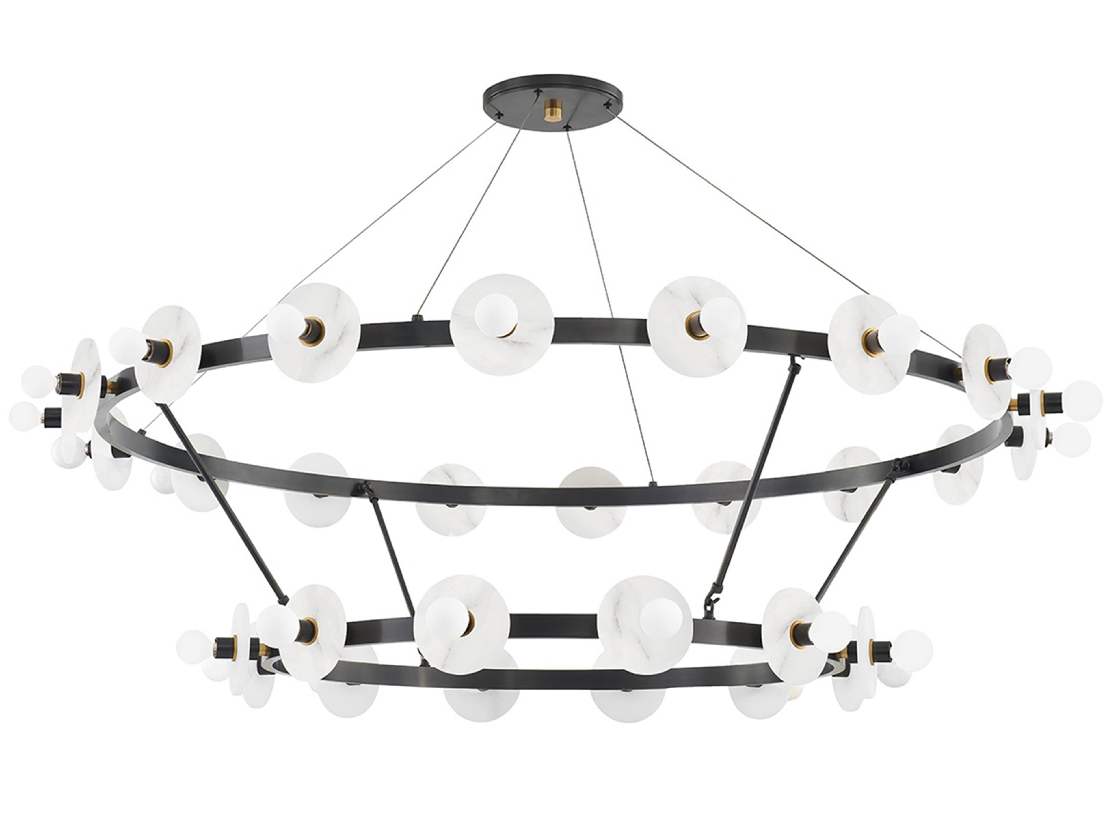 Austen 30-Light Aged Old Bronze LED Candelabra Tiered Chandelier