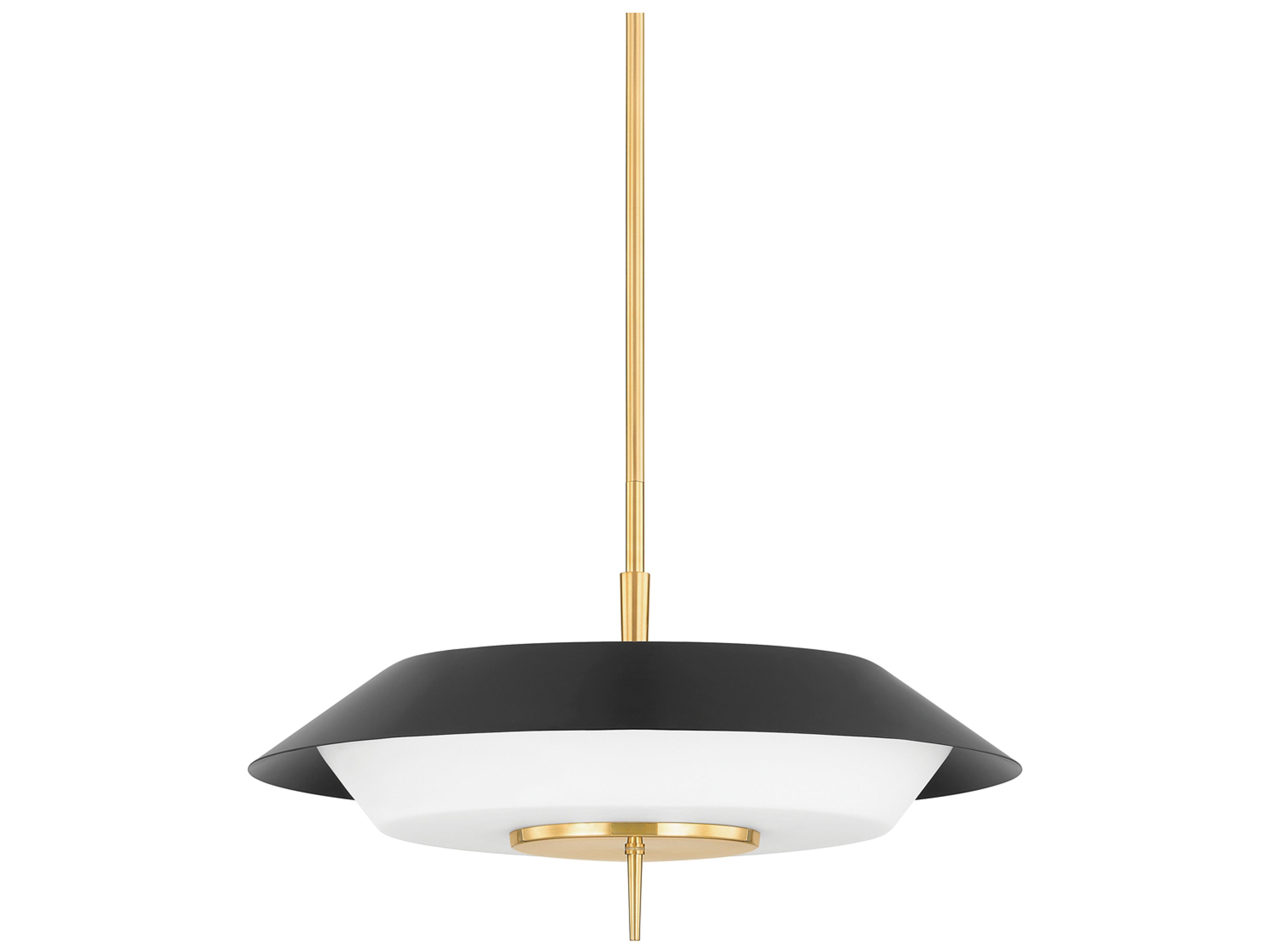 Westport 4-Light Aged Brass Soft Black Pendant